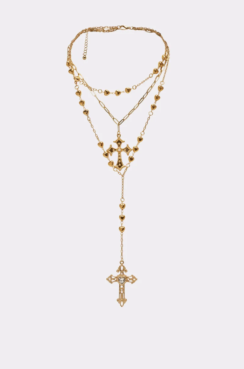DRIPPED OUT CROSS LARIAT - Akira Store