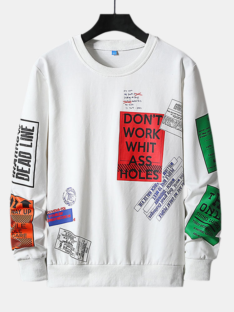 Sweat-shirt à slogan imprimé
