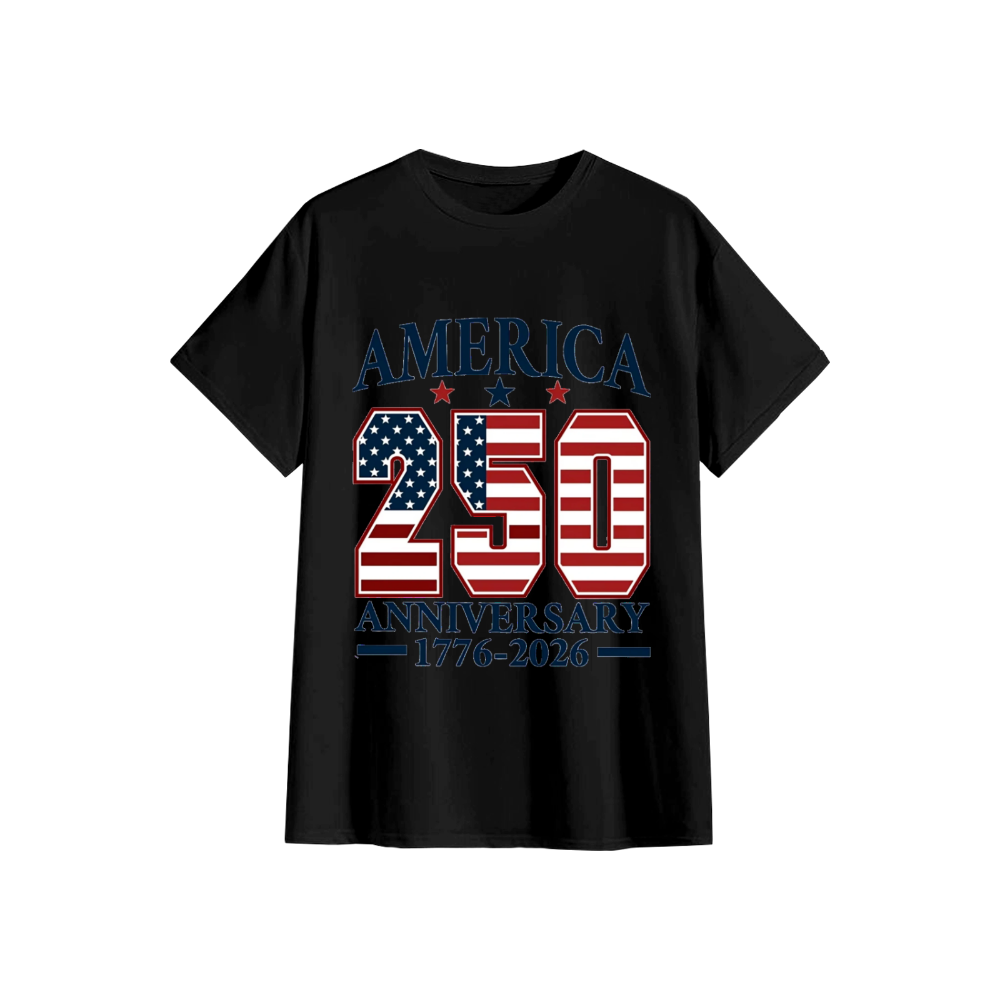 USA 250th Anniversary 1776-2026 Flag Digital Patriotic T-Shirt - wanlinfang