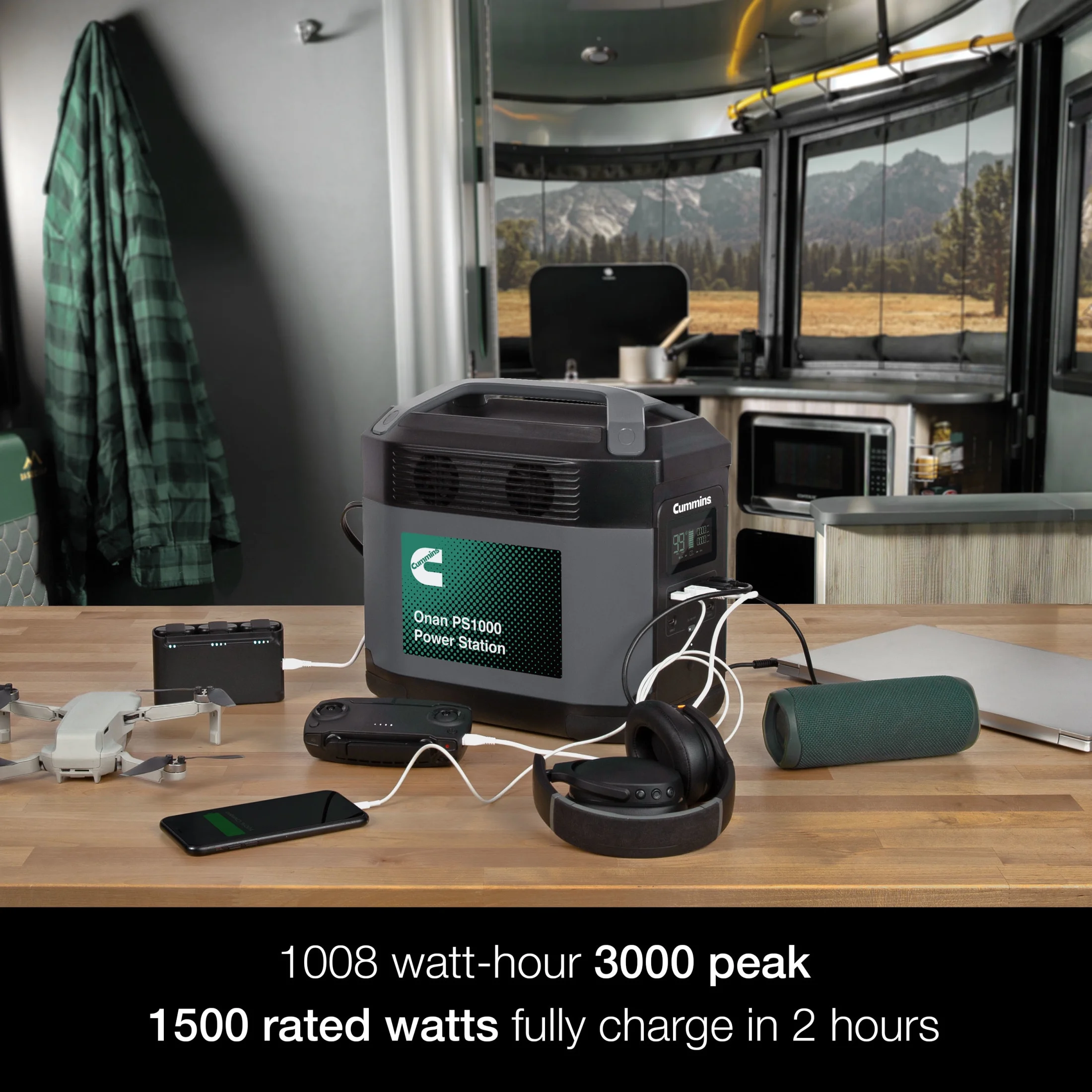 Cummins 1008wh 3000 Peak Watt Quick Charge Portable Power Station and Solar Generator, Pure Sine Wave AC Outlet, Backup Lithium Battery (Solar Panel Not Included)