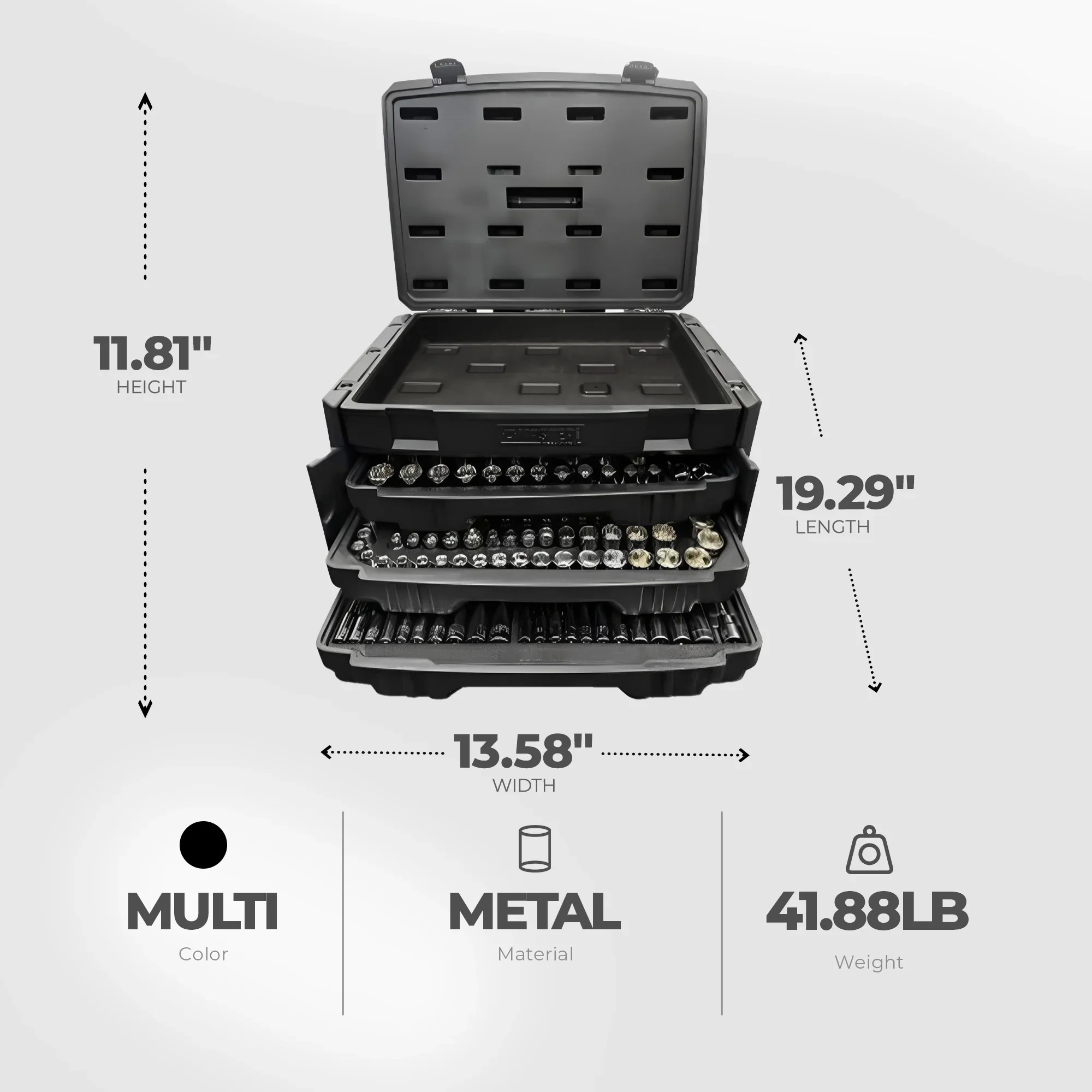 Master Mechanic 205 Piece Mechanics SAE Metric Socket & Tool Set with Case