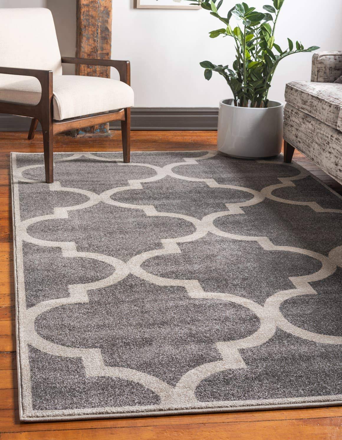 Unique Loom Austin Trellis Area Rug (7' x 10' - Gray)