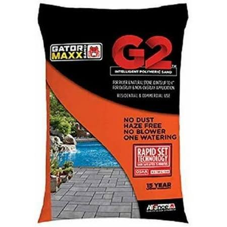 Alliance Gator Maxx G2 Intelligent Polymeric Sand for Paver and Natural Stone Joints Up to 4��(Slate Gray) 50 IB Bag with Professional Contractor Tip