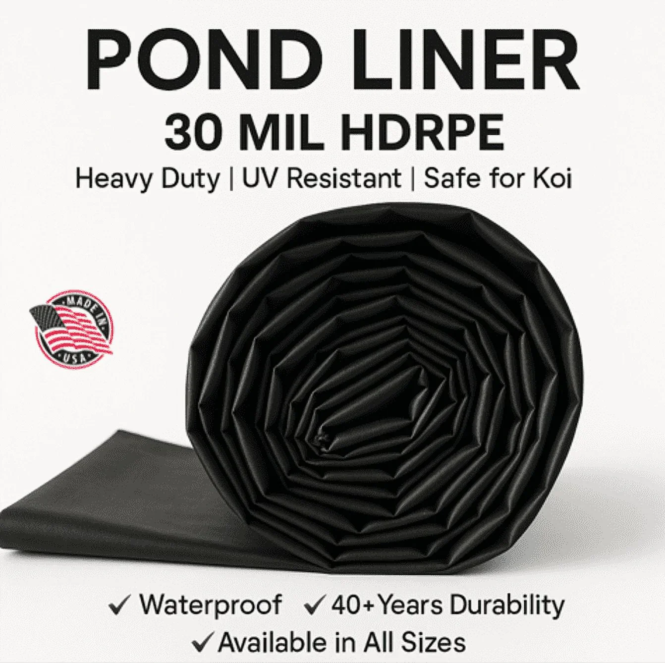 20x150 Pond liner,commercial grade,40+years, HDRPE, High-Quality Fish Pond & Garden Liner Free shipping!