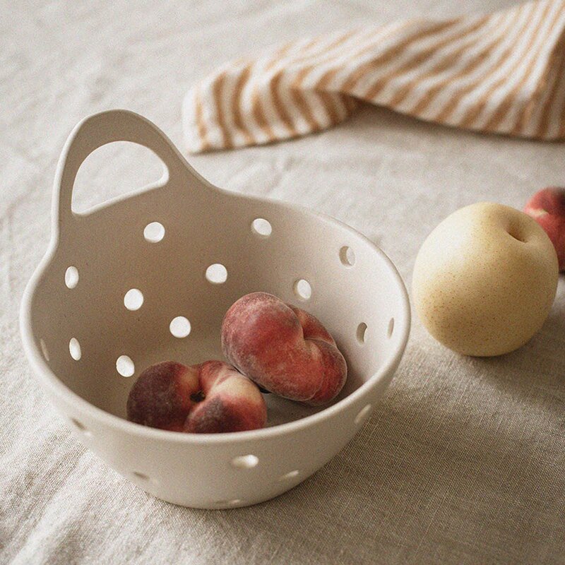 Palermo dørslag steintøy 18 cm krem