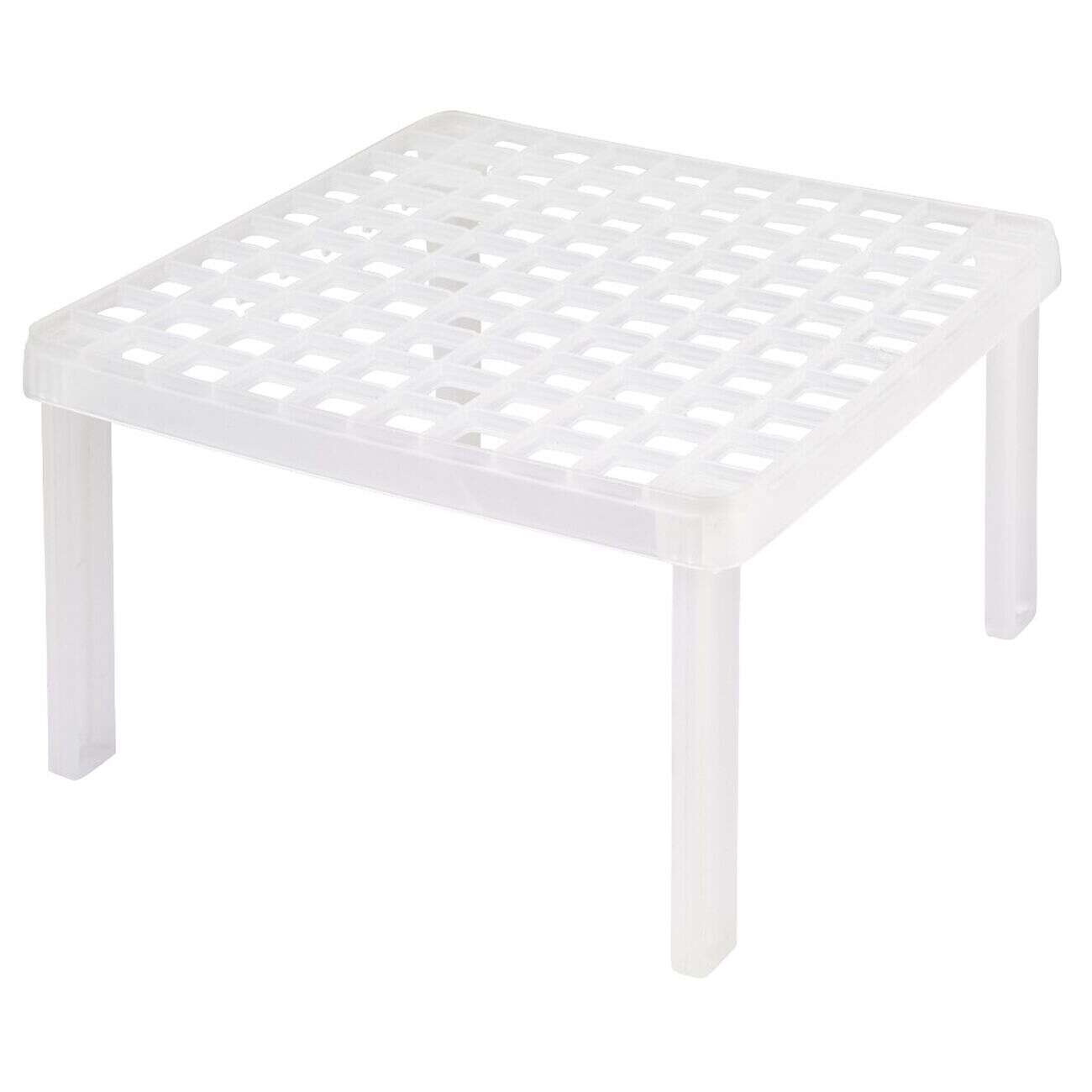 Étagère carrée cuisine blanc 25x25xH14cm