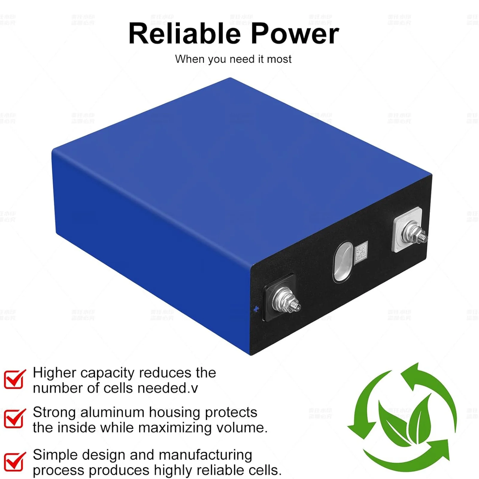 280Ah 3.2V Battery 4 Pack LiFePO4 Grade A Deep Cycle Lithium Iron Phosphate Rechargeable with Nuts and Bus Bars,8000-10000Life Cycles��Replacement Batteries for Solar Systems, Cars, RVs(280Ah 3.2V 4 Pack) - Image 4