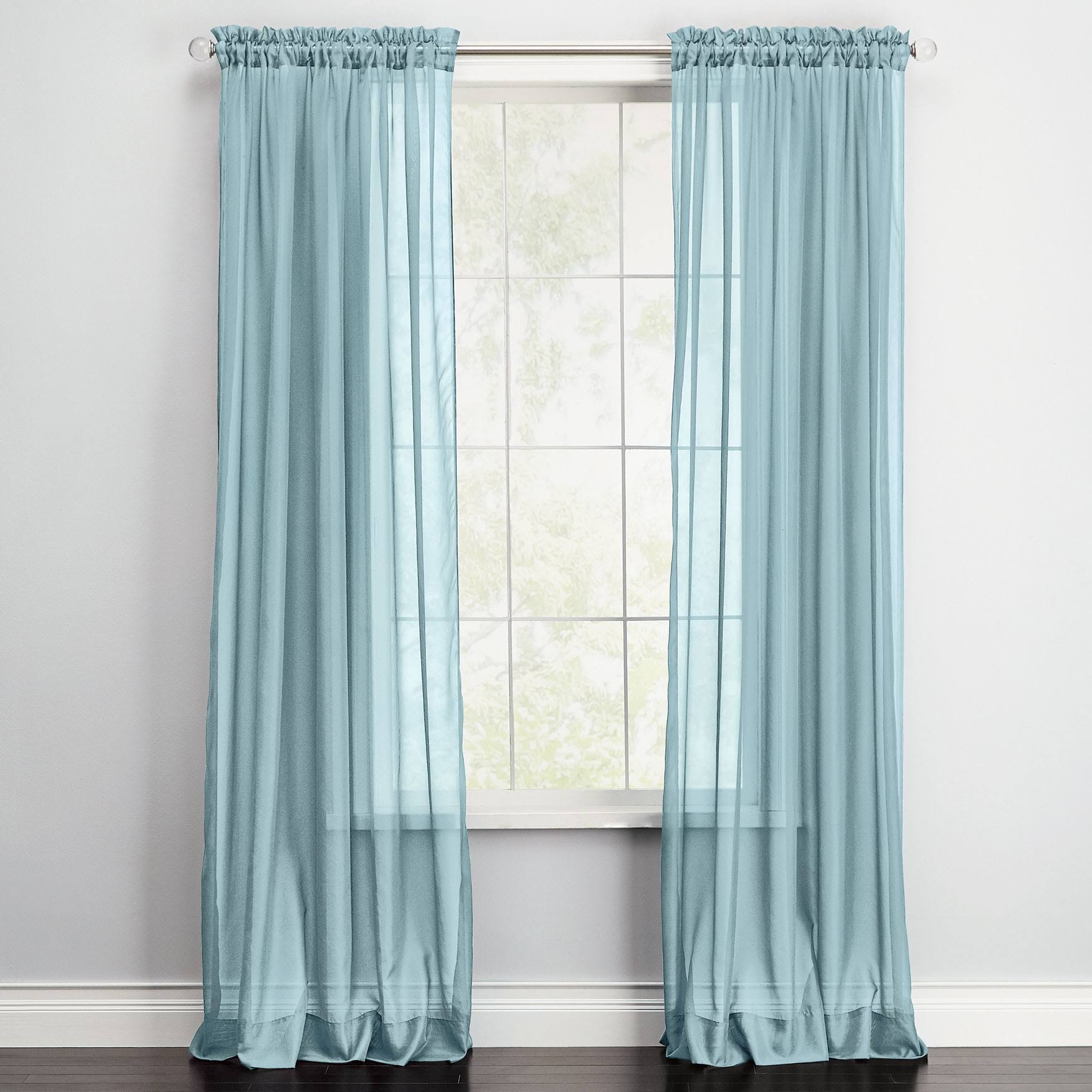 BH Studio Sheer Voile Rod-Pocket Panel Pair by BH Studio in Seaglass (Size 120