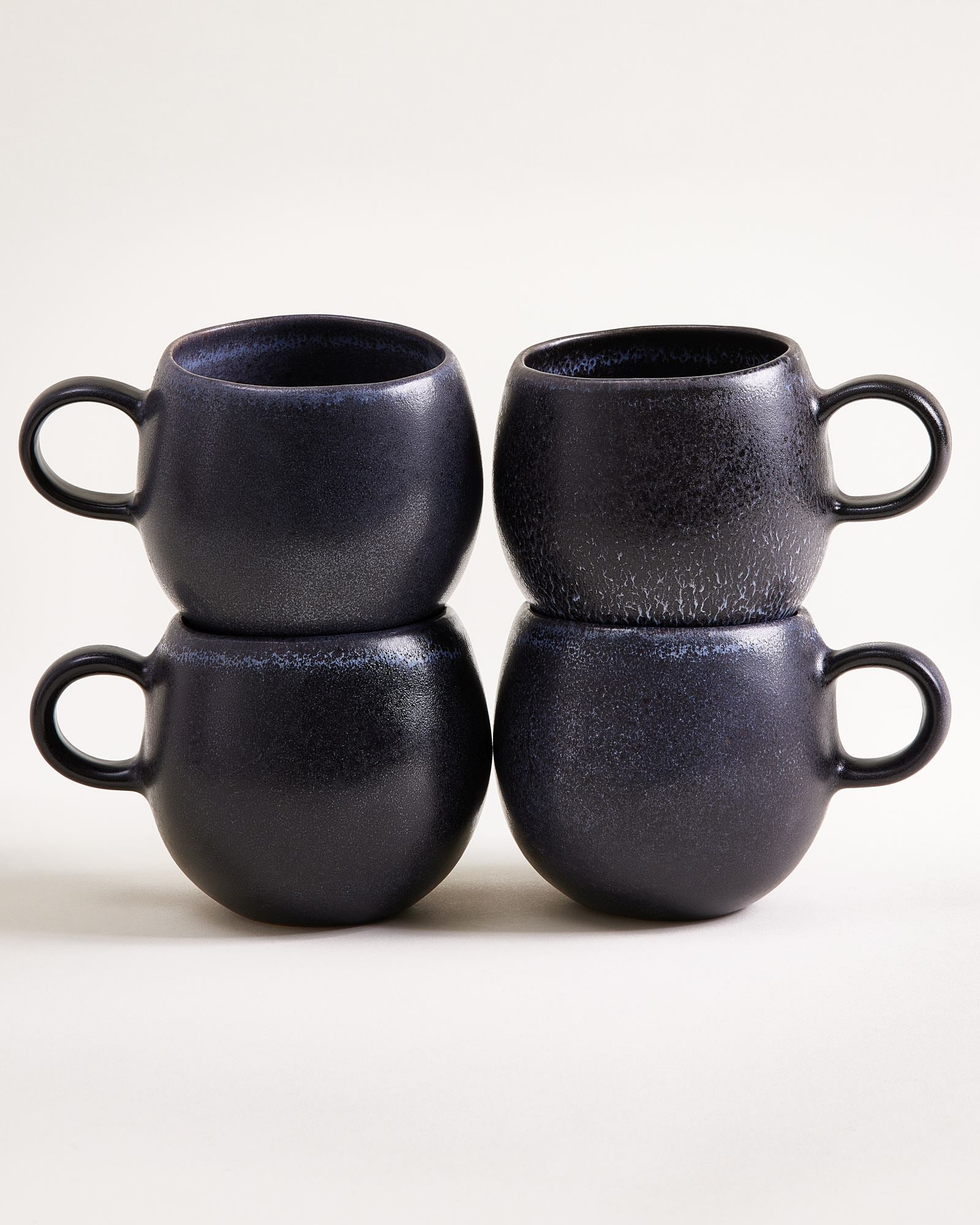 TURMALINA - LARGE MUG BLACK SET OF 4