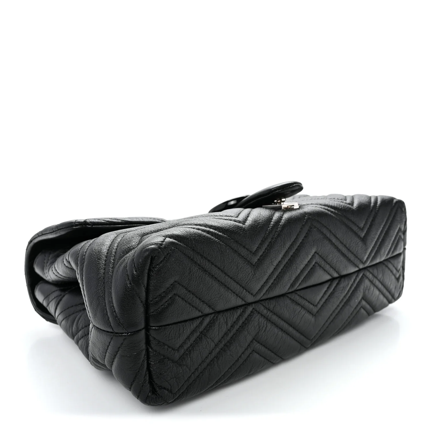 Soft Calfskin Matelasse Medium GG Marmont Shoulder Bag Black