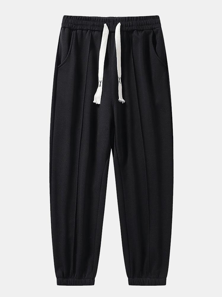 Pantalon de jogging à plis piqués
