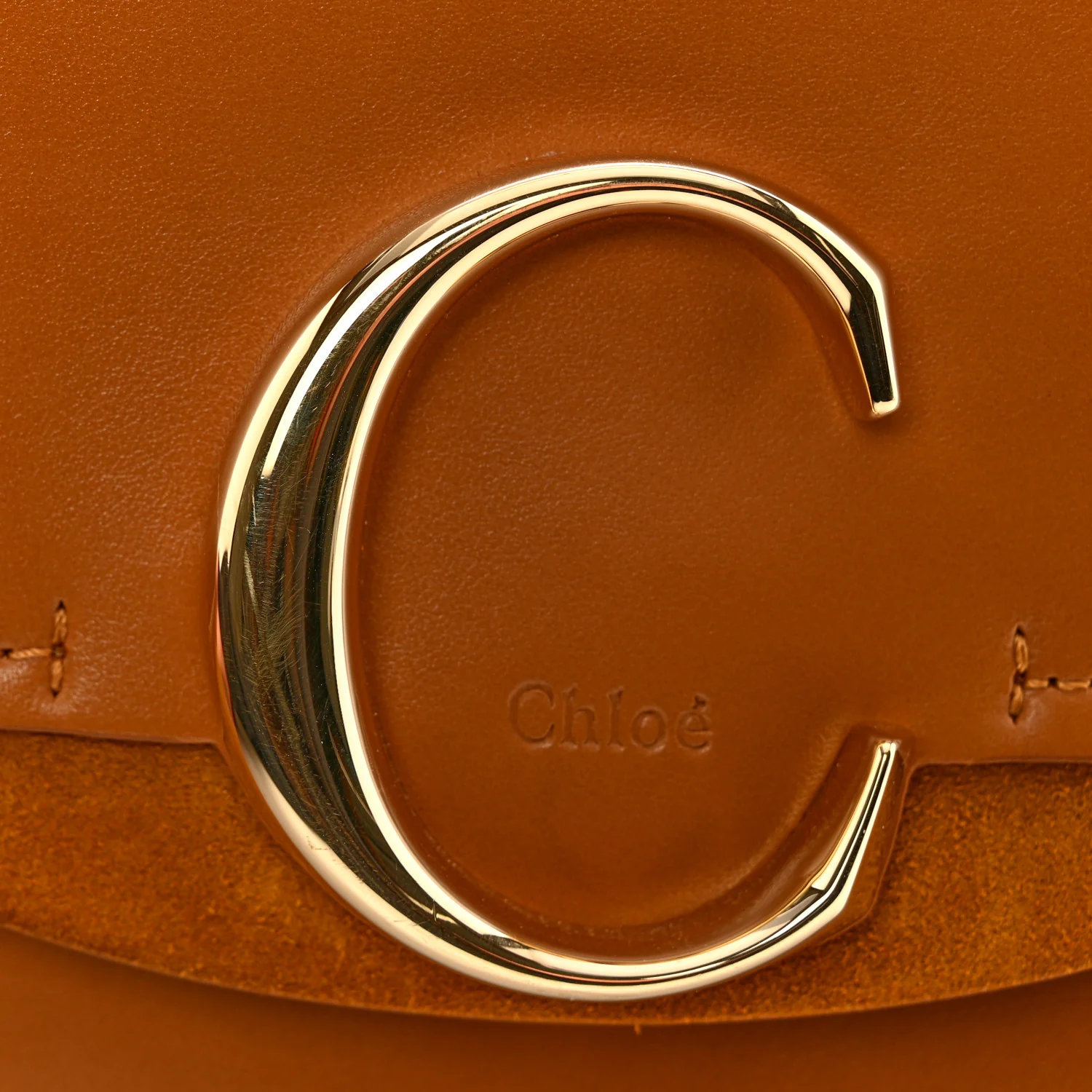 Calfskin Mini C Double Carry Autumnal Brown