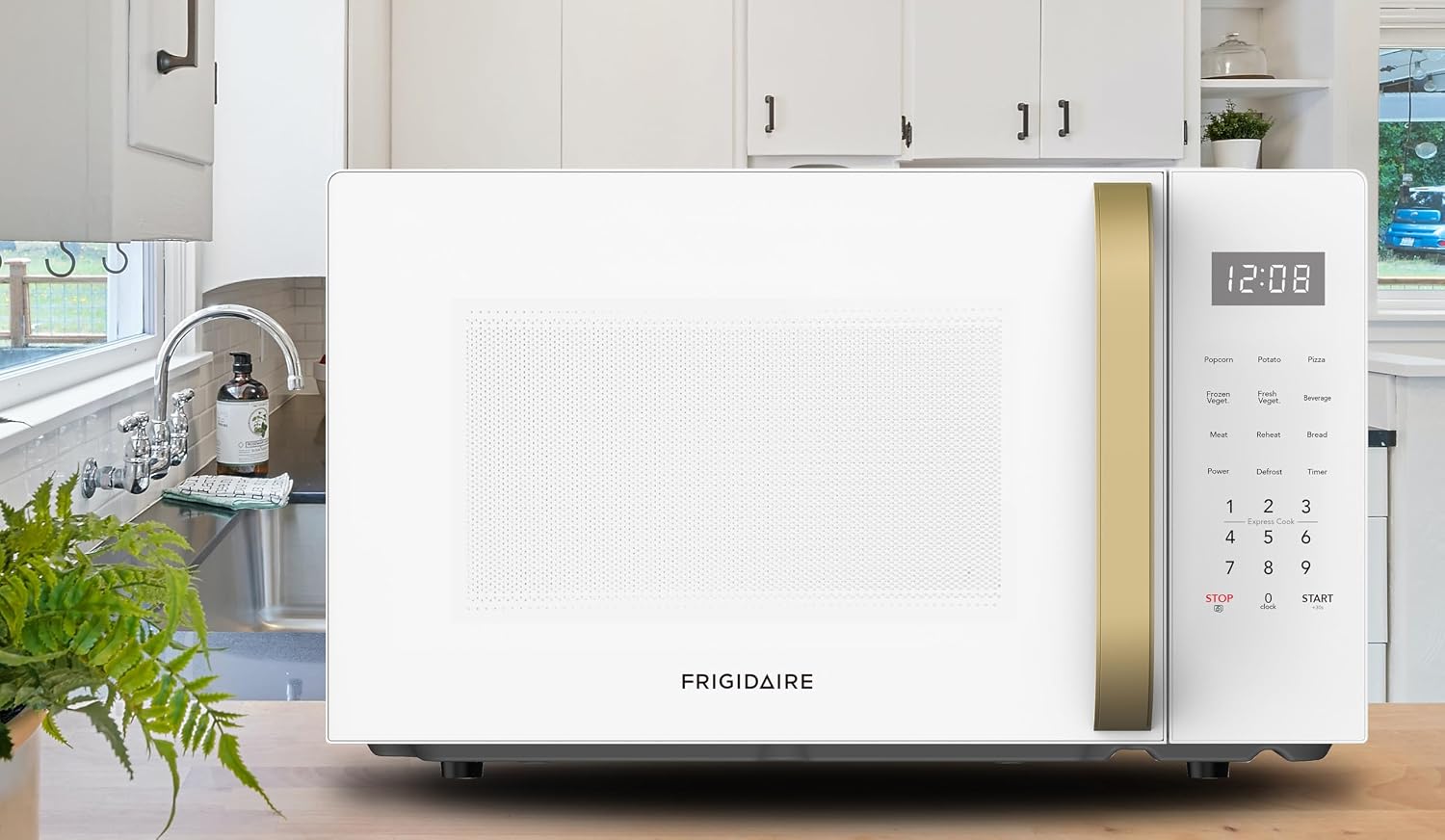 FRIGIDAIRE 1.05 cuft. Retro Microwave, WhiteGold