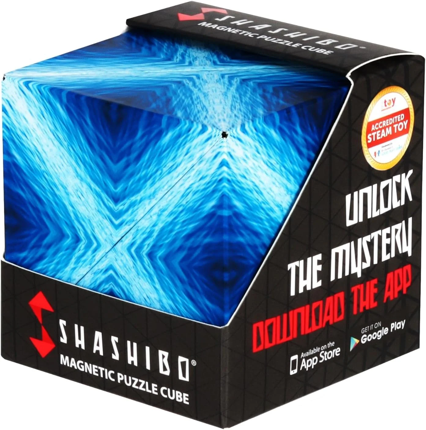 Shashibo Shape Shifting Box - Award-Winning STEM Fidget Toy with Ultra Strong Magnets - Puzzle Cube Transforms Into 100+ Shapes, Perfect Sensory Gift for Kids, Teens, and Adults (Spaced Out)