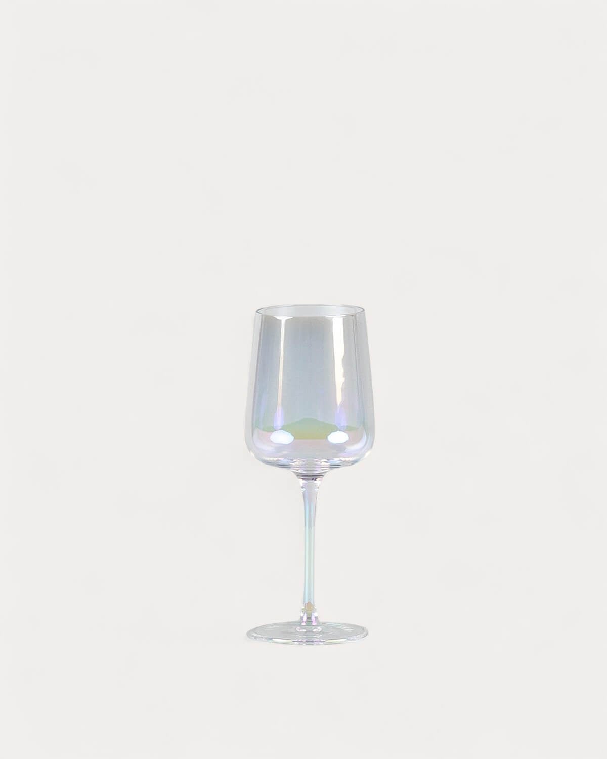 Odin - Pack 4 Copas Vino Blanco de Vidrio Iridiscente Odin