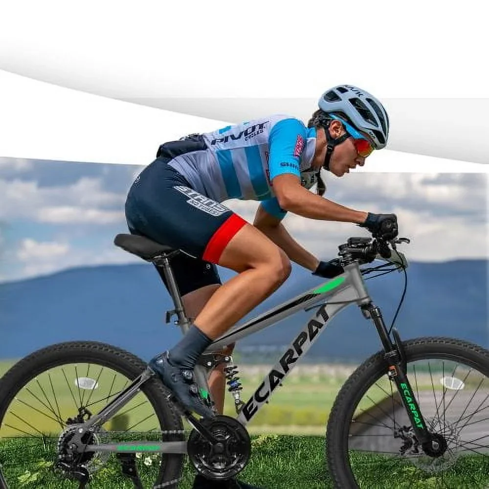 Raistyw 26 inch Mountain Bike for Womens, 21-Speed Full Suspension Bicycles with Disc Brakes, Black and Green