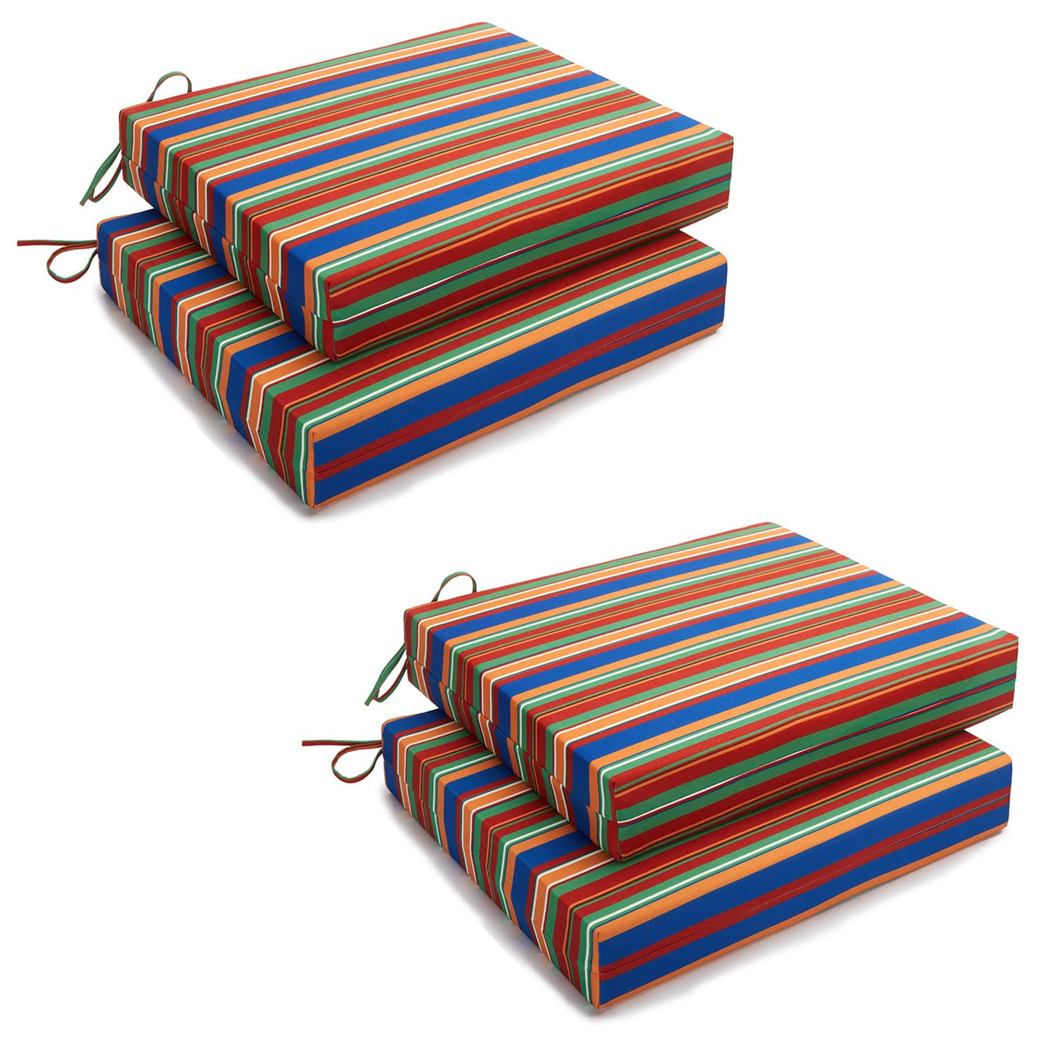 HARBOREST Indoor/Outdoor Chair Cushions Set of 4 Waterproof,Square Corner Outdoor Cushions for Patio Furniture - Patio Chair Cus