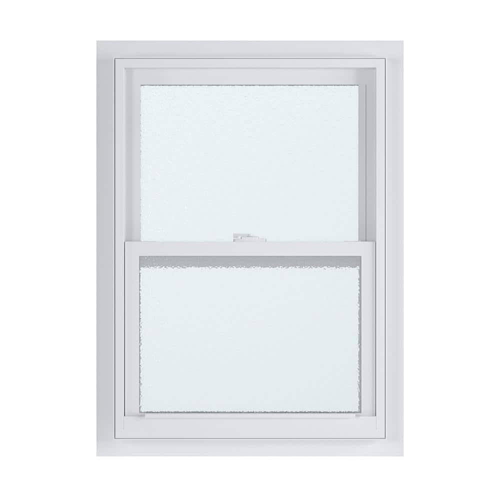 American Craftsman 23.375 in. x 35.25 in. 50 Series Low-E Argon Glass Single Hung White Vinyl Fin Window. Screen Incl-Instock