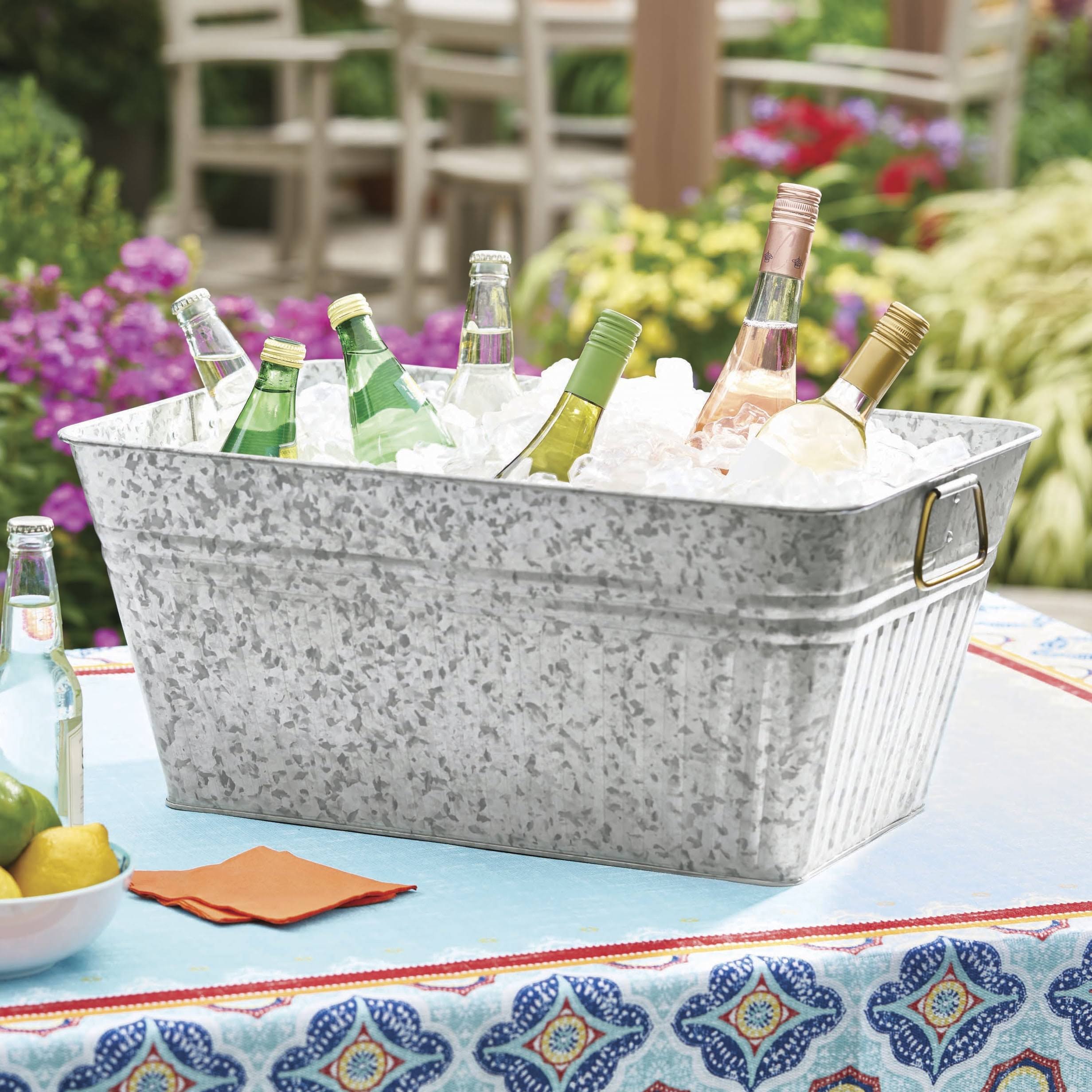 Better Homes & Gardens Large Rectangular Galvanized Tub