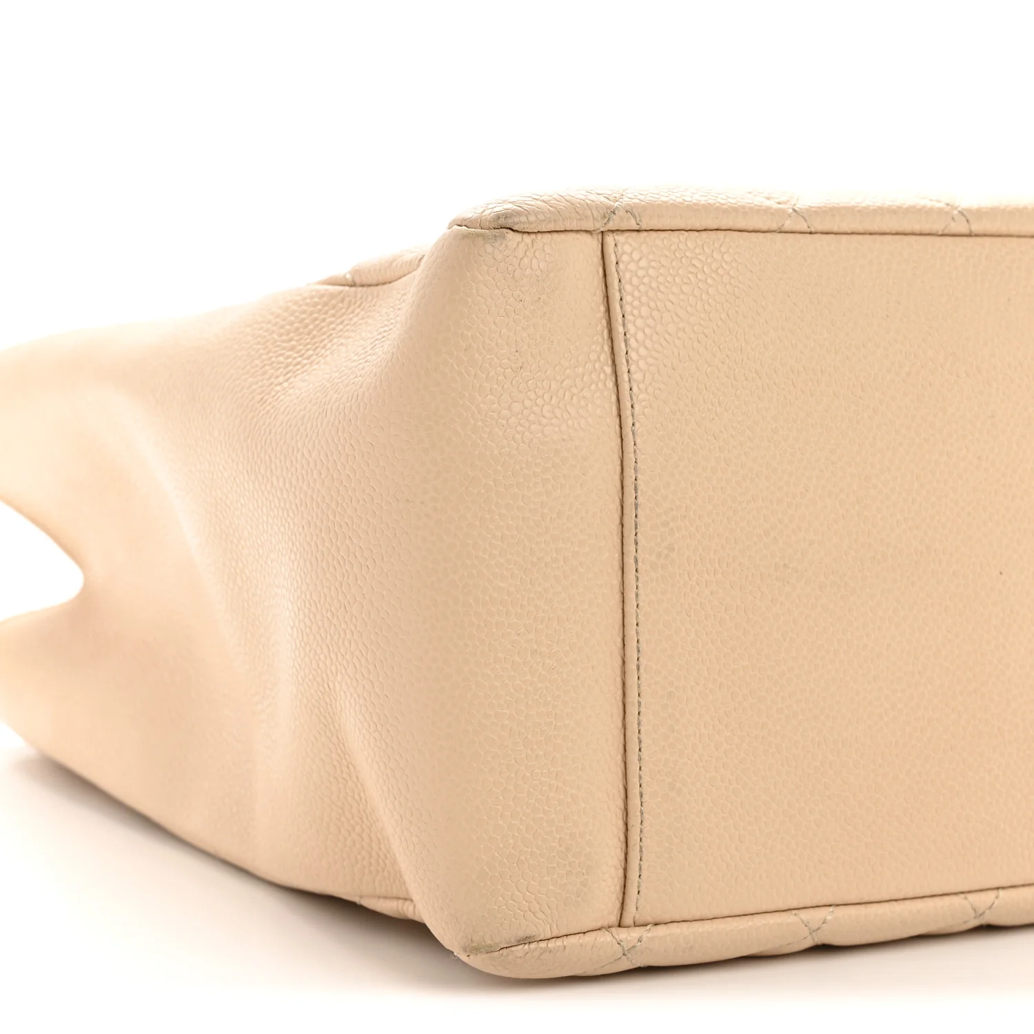 Caviar Quilted Grand Shopping Tote GST Beige