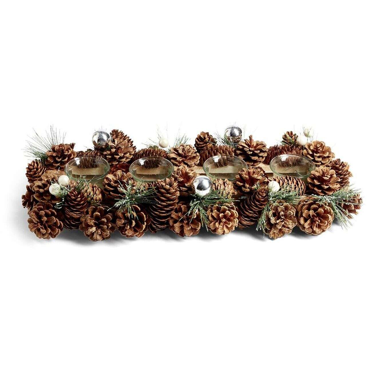 Centre de table de Noël 4 photophores