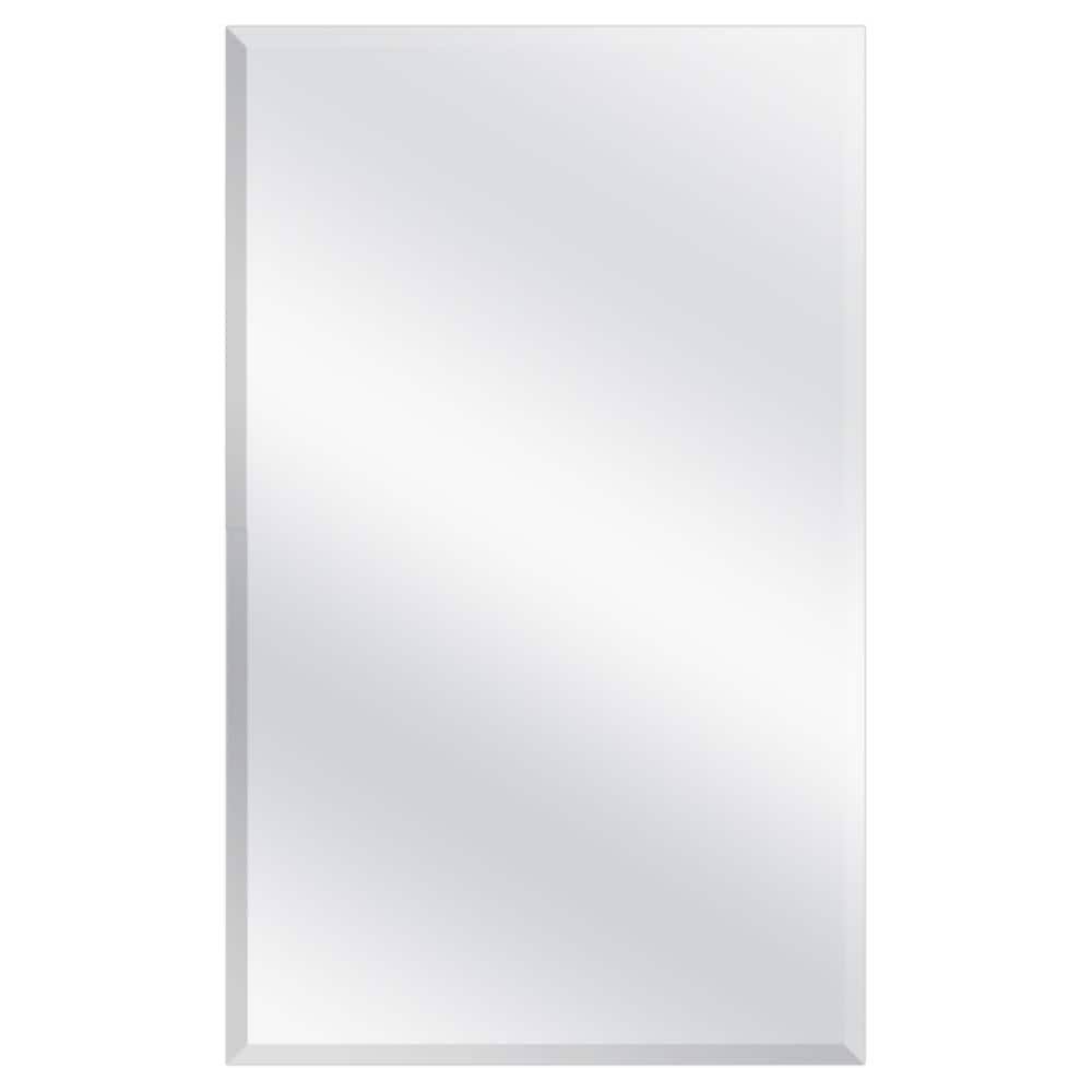Glacier Bay 16 in. W x 26 in. H Frameless Recessed or Surface-Mount Bathroom Medicine Cabinet 45406