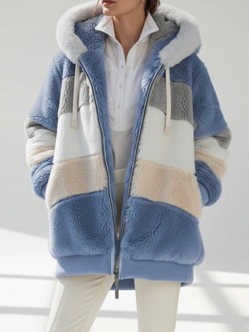 Aléana | La veste d’hiver élégante et chaude avec capuche et fermeture éclair