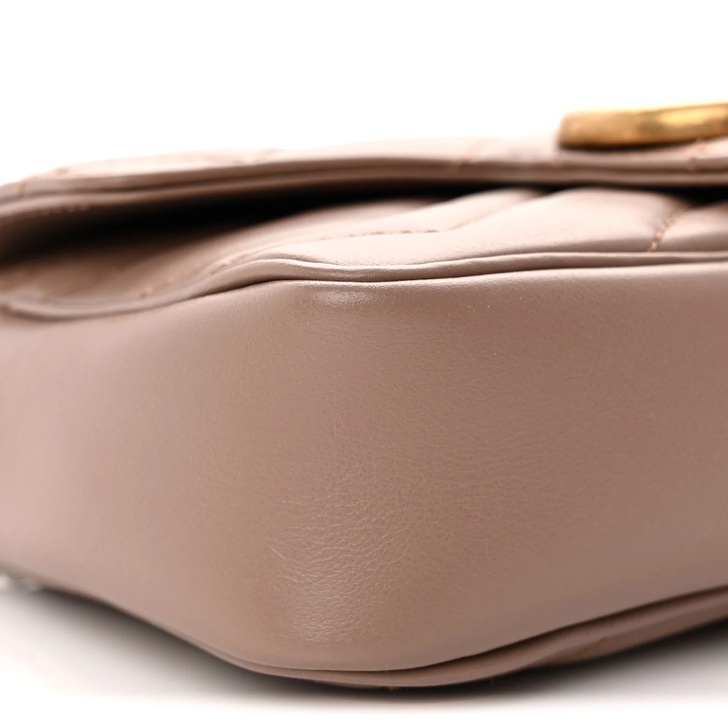 Calfskin Matelasse Super Mini GG Marmont Shoulder Bag Porcelain Rose