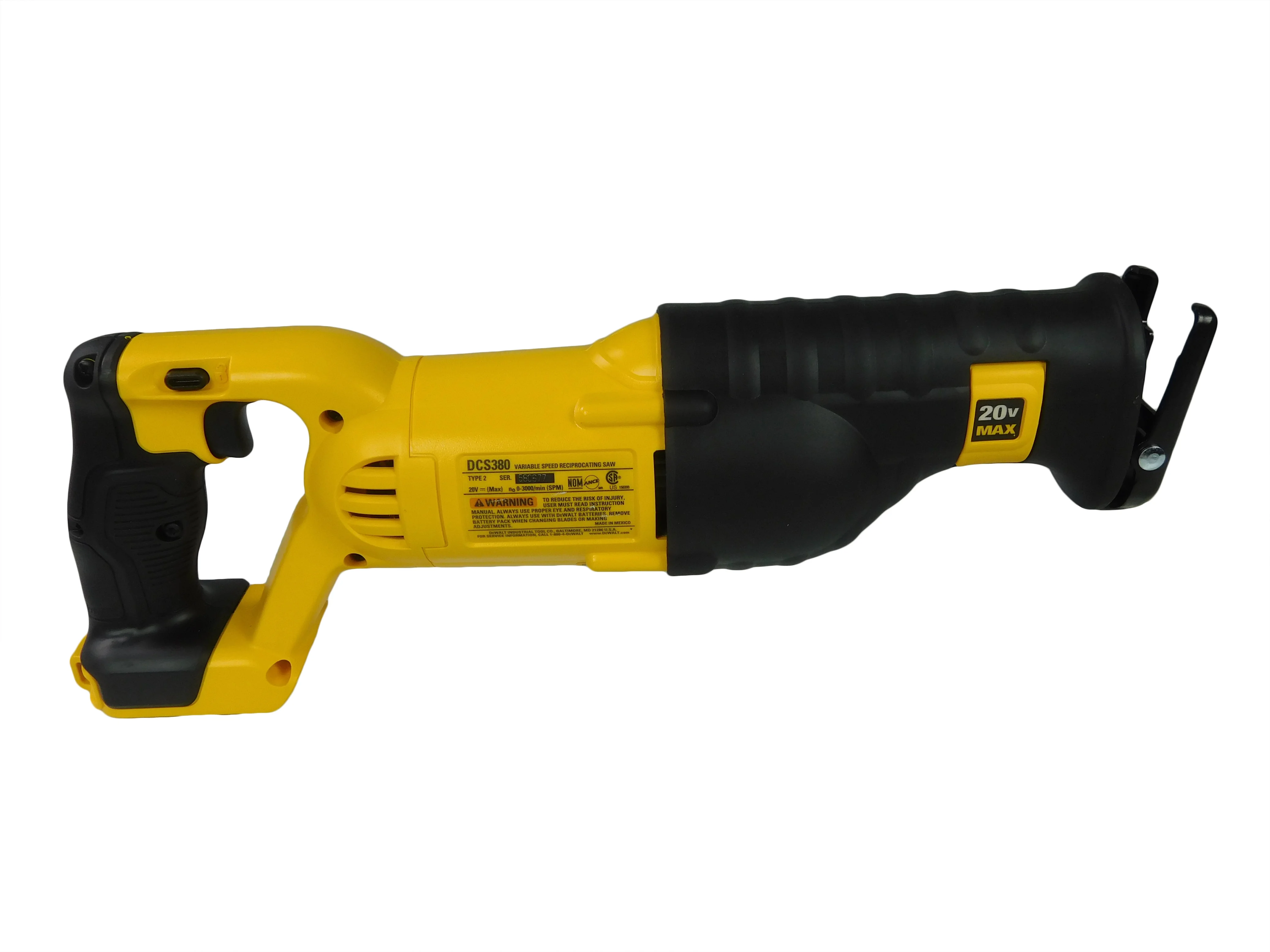 DCS380P1 20V MAX Cordless Reciprocating Saw Kit with 5Ah Battery, Charger Case - Image 6