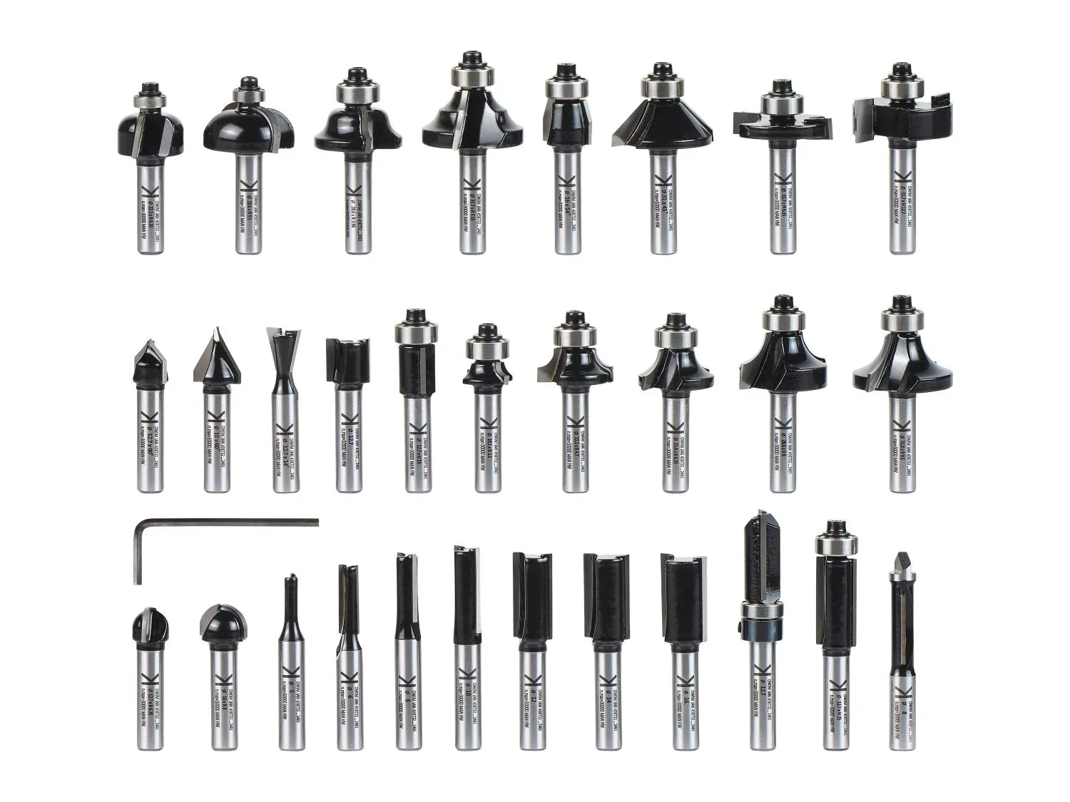PARKSIDE Set de 30 embouts de fraisage