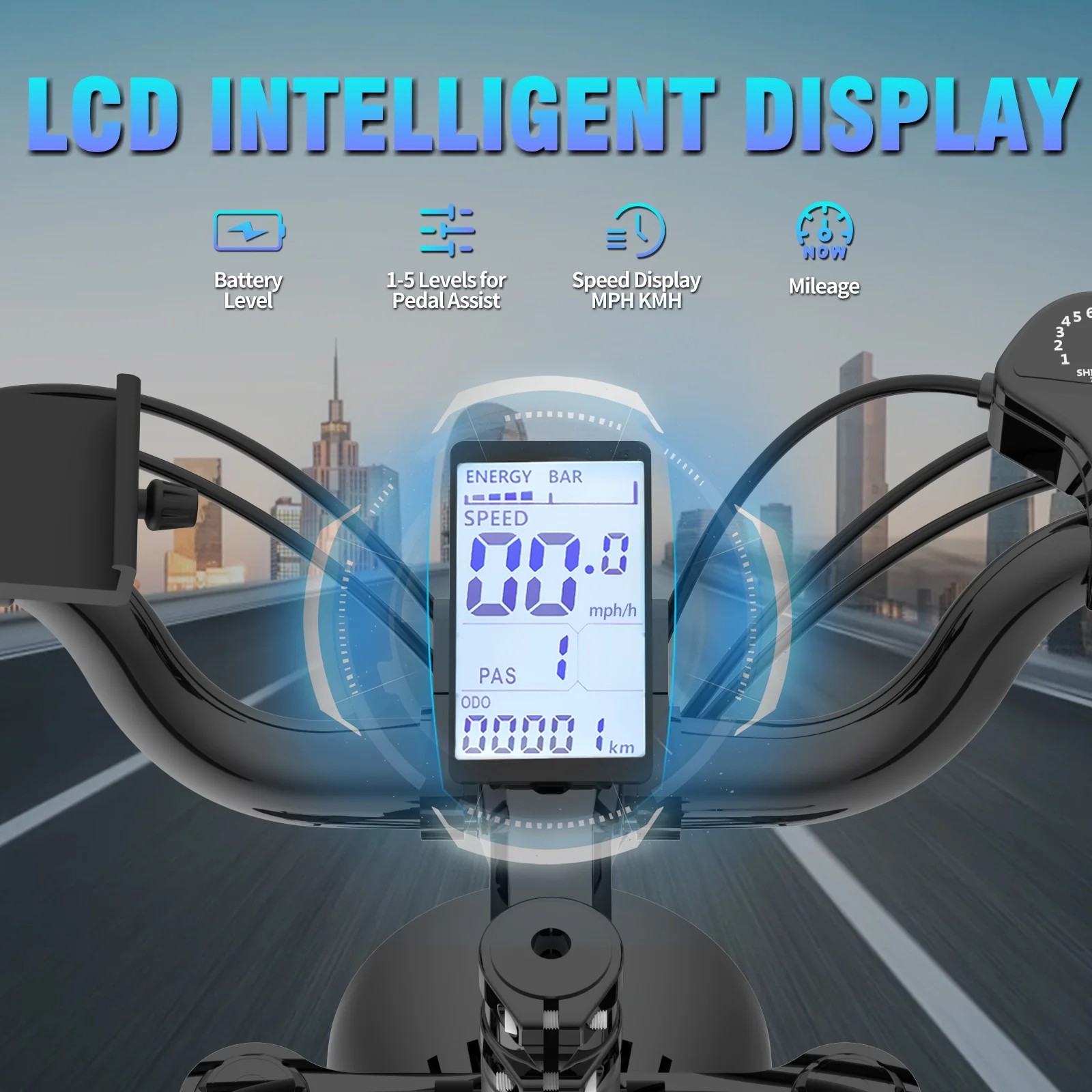 1500W Electric Bike for Adults,33MPH 20'' Fat Tire Electric Motorcycle,48V 20AH Removable Battery, 30-60 Miles Mountain Bike UL2849(20Inch-1500W-48V 20AH-33MPH) - Image 9