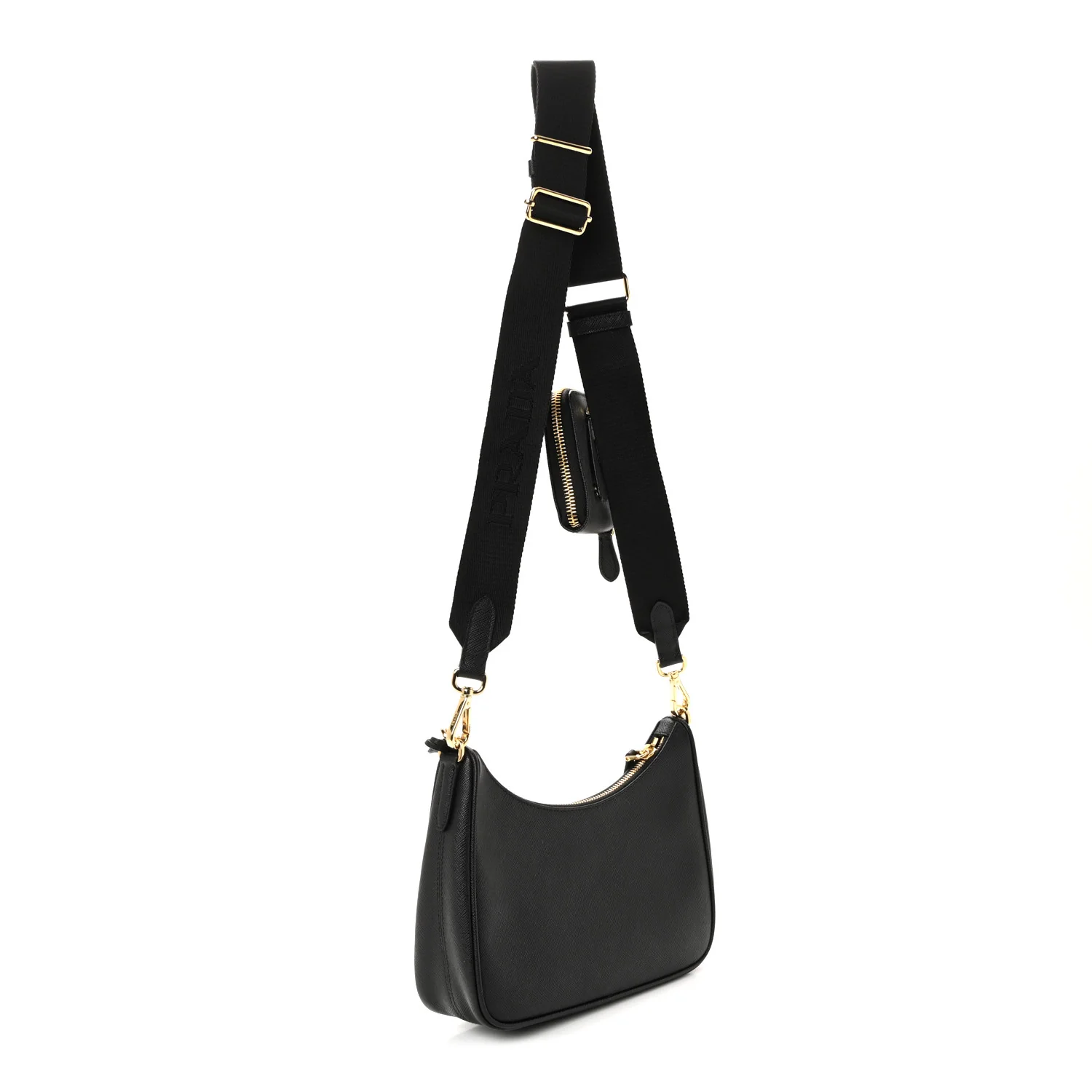 Saffiano Lux Re-Edition 2005 Shoulder Bag Black