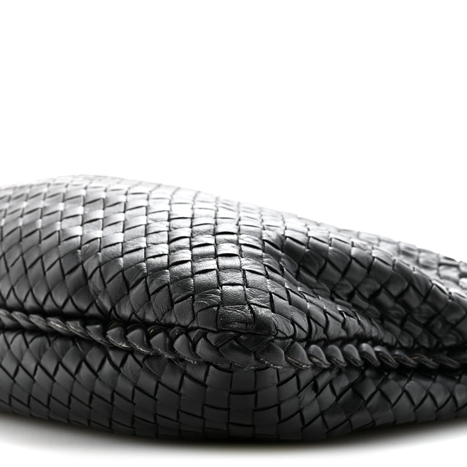 Nappa Intrecciato Large Veneta Hobo Black