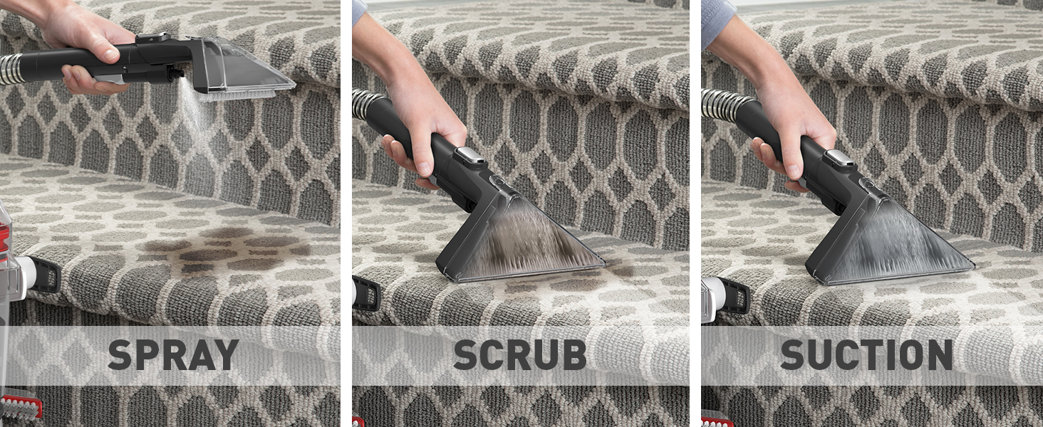 Spray, Scrub, Suction