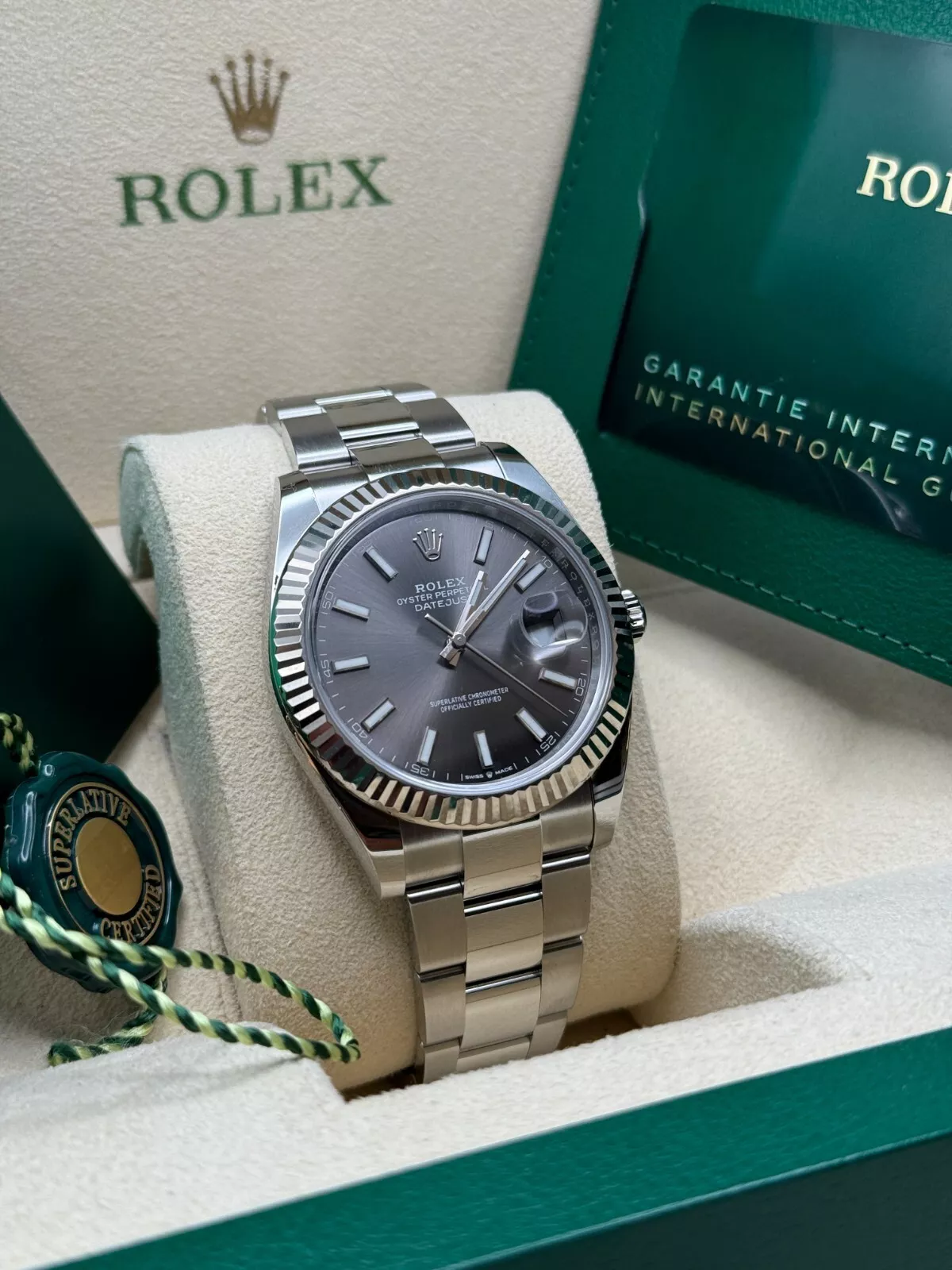 [Super Clone]RLX  Datejust 126334-0013 Slate Index Oyster 41mm Stainless Steel Mens Watch
