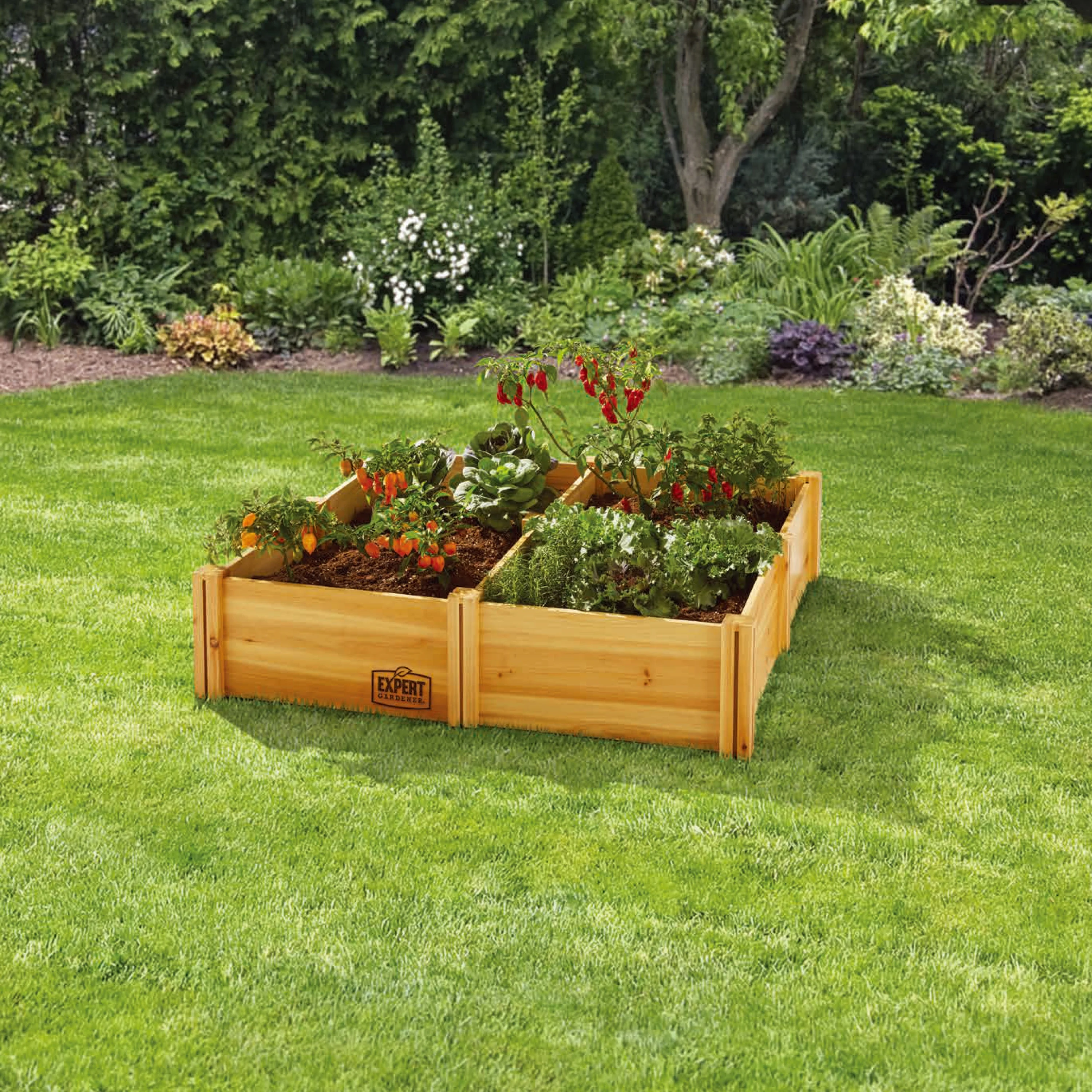 Outdoor Wood Garden Bed, 7.4 ft L x 2 ft W x 10.6 in H - Image 4