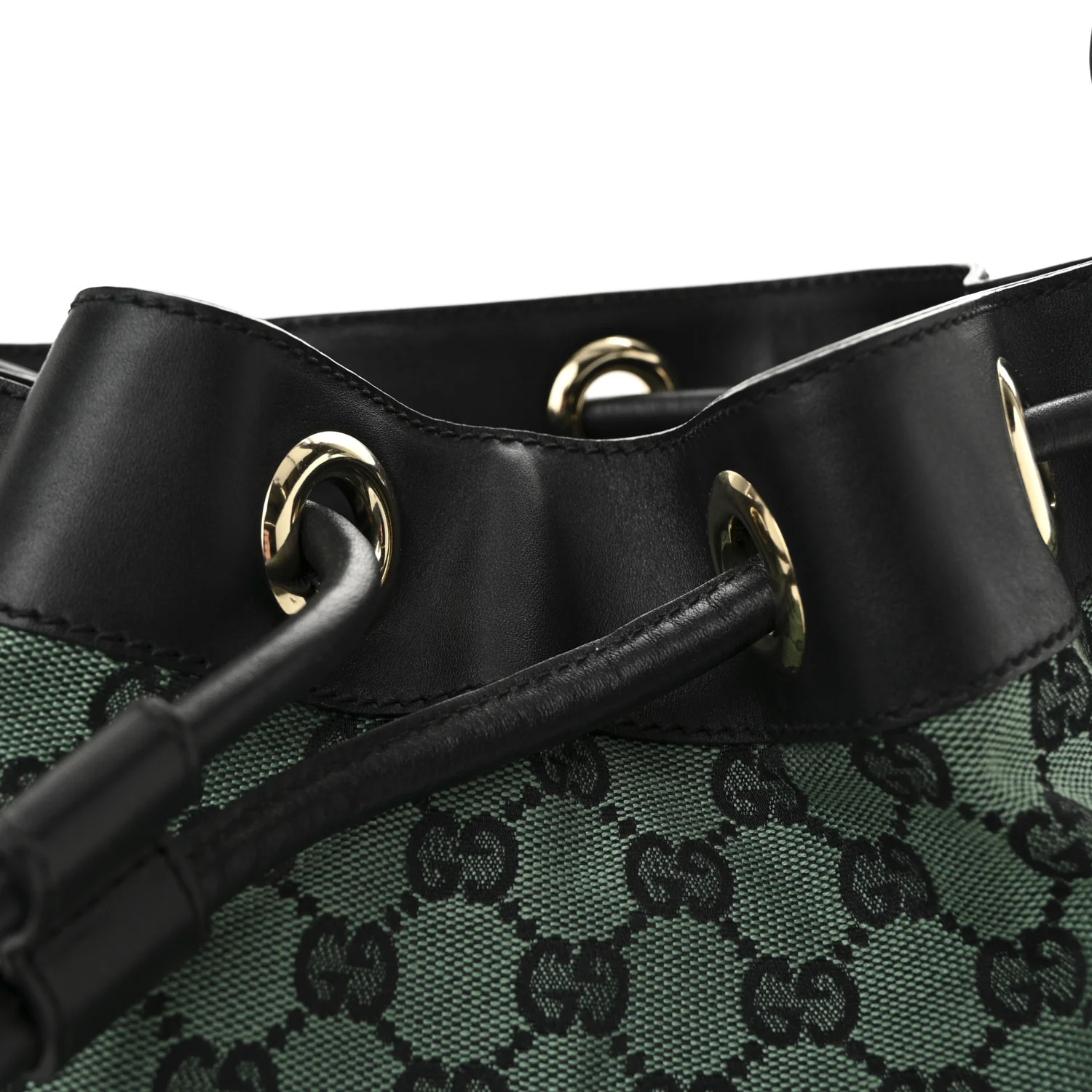 Monogram Drawstring Shoulder Bag Green