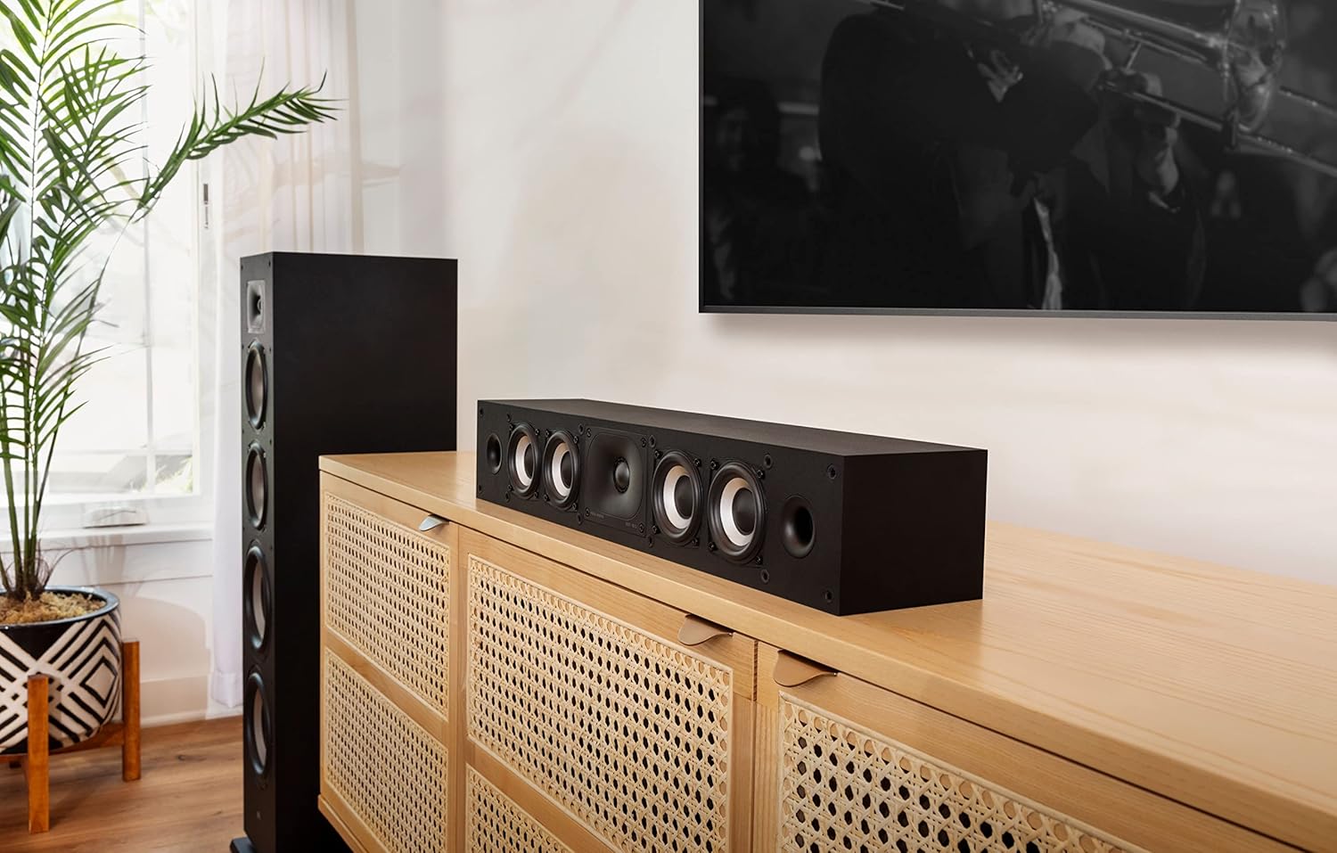Polk Monitor XT35 Slim Center Channel Speaker - Hi-Res Audio Certified  Dolby Atmos & DTS:X Compatible  1