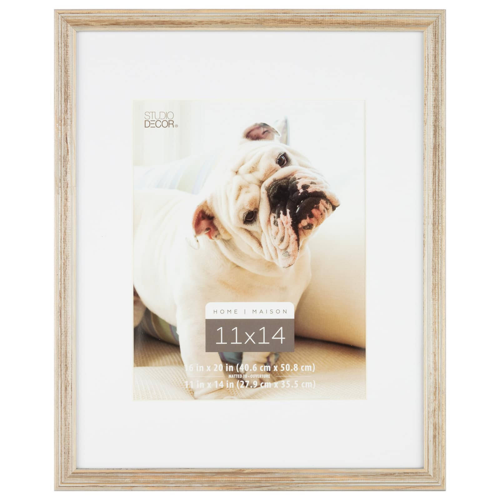 Studio Decor hampagne Wooden Frame with Mat Home - 11 in