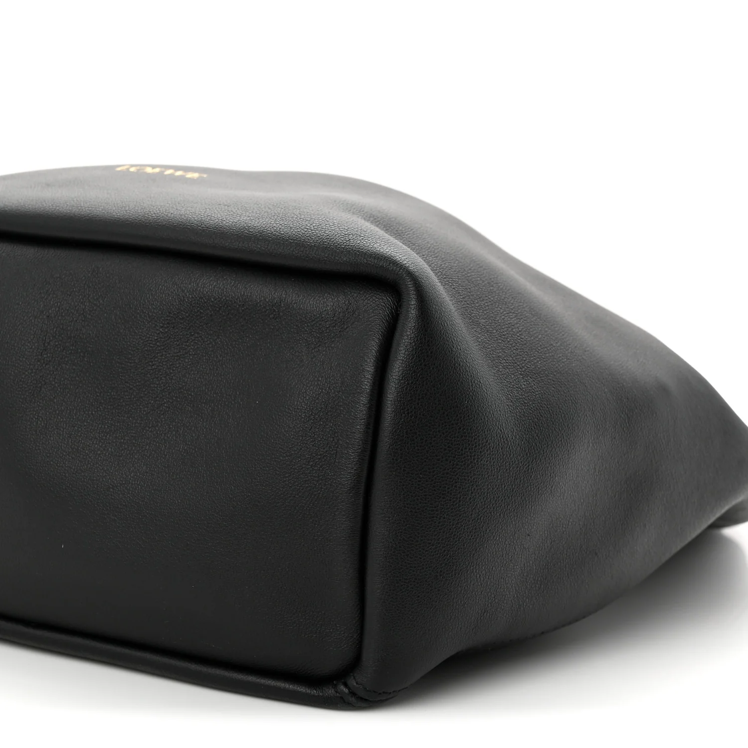 Buttery Nappa Lambskin Small Squeeze Bag Black