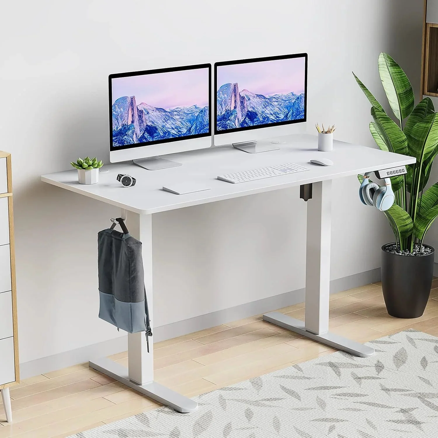 Electric Standing Desk 48 x 24 Inch Adjustable Height Electric with 3 Memory Controller
