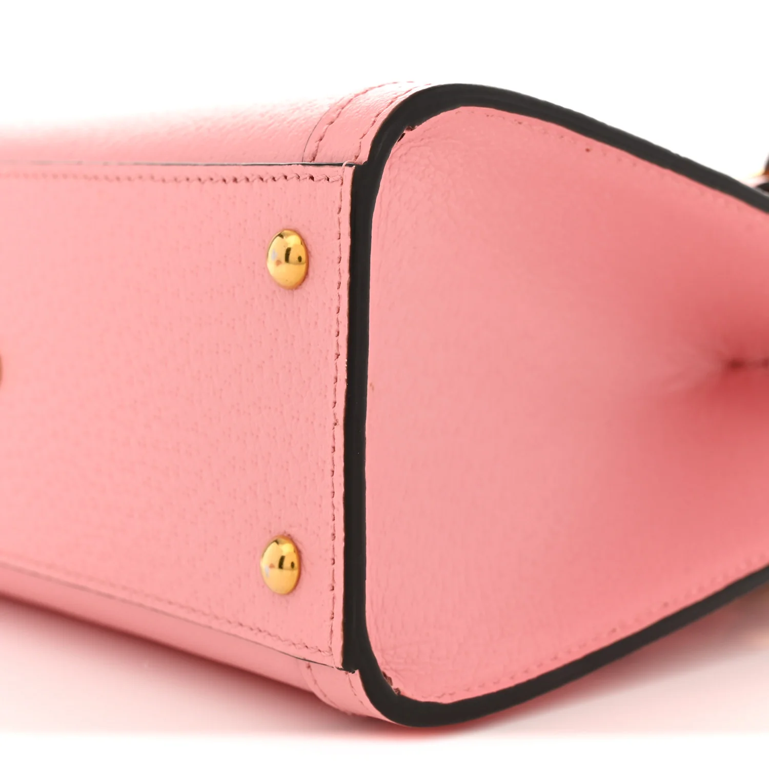 Wonka Grain Calfskin Mini Diana Tote Bag Wild Rose Black