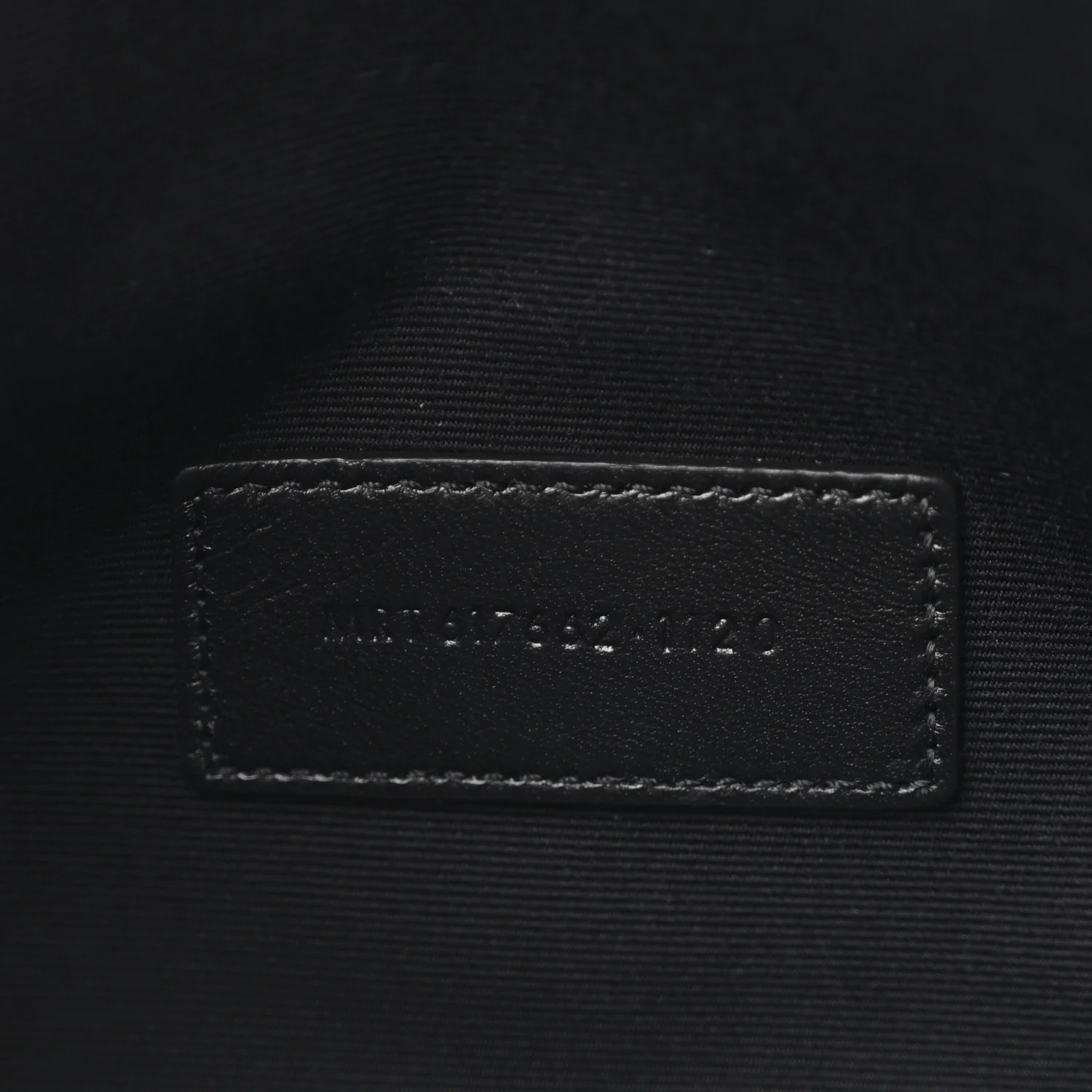 Grain De Poudre Matelasse Chevron Monogram Envelope Clutch Black