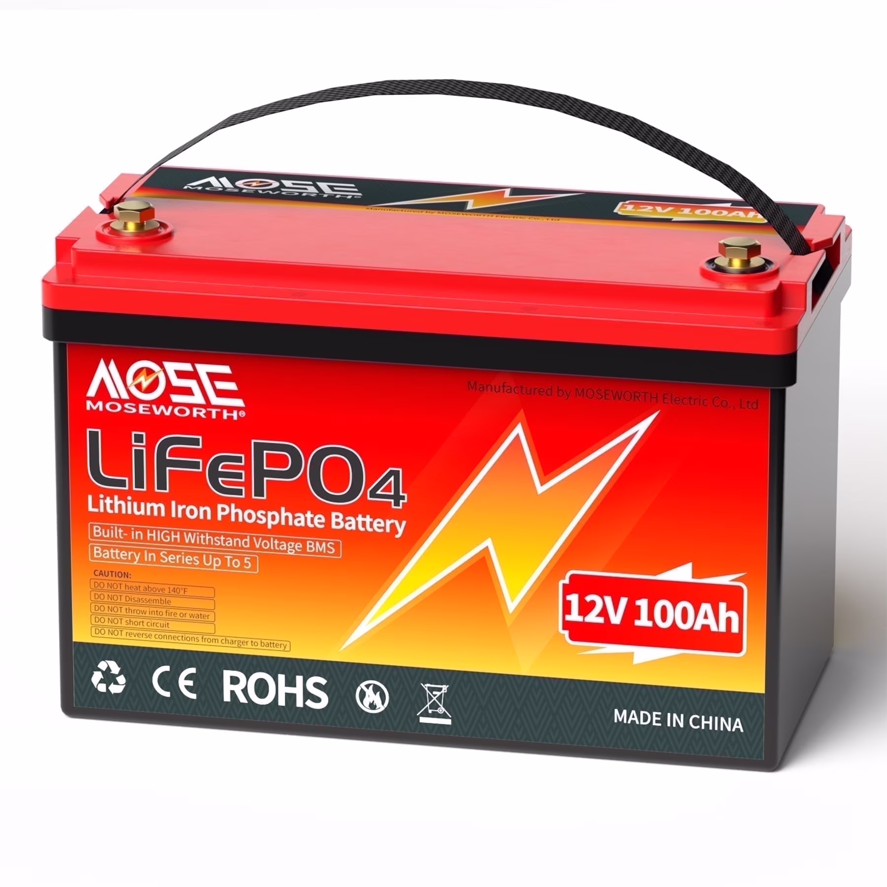 12V 100Ah LiFePO4 Lithium Battery, RV,Solar,Trolling Motor,Camping,Marine,off-Grid,Group 31 15000+Deep Cycles Battery,Low Temp Cut off