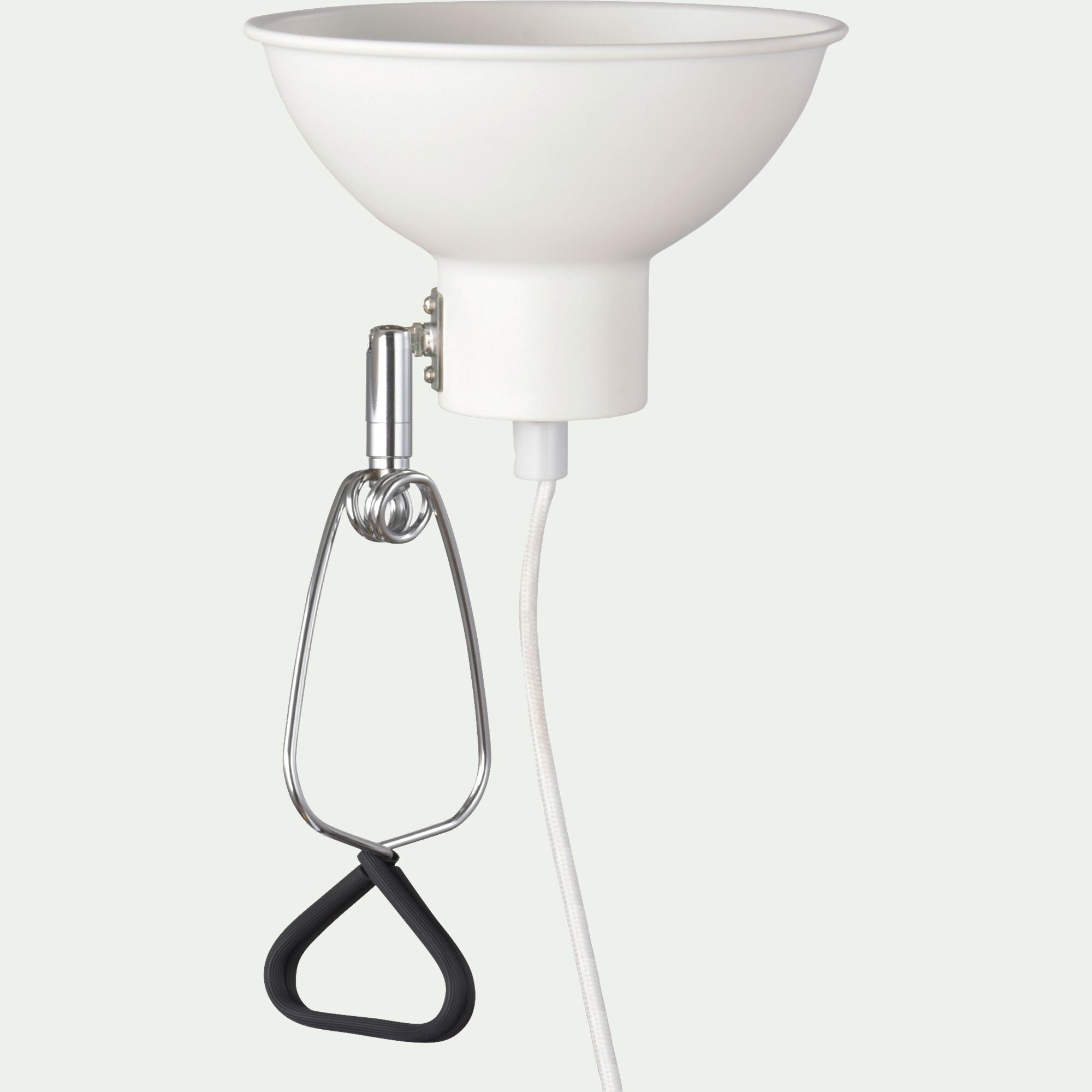 LONEA - Lampe de bureau à clipser en acier H31cm - blanc
