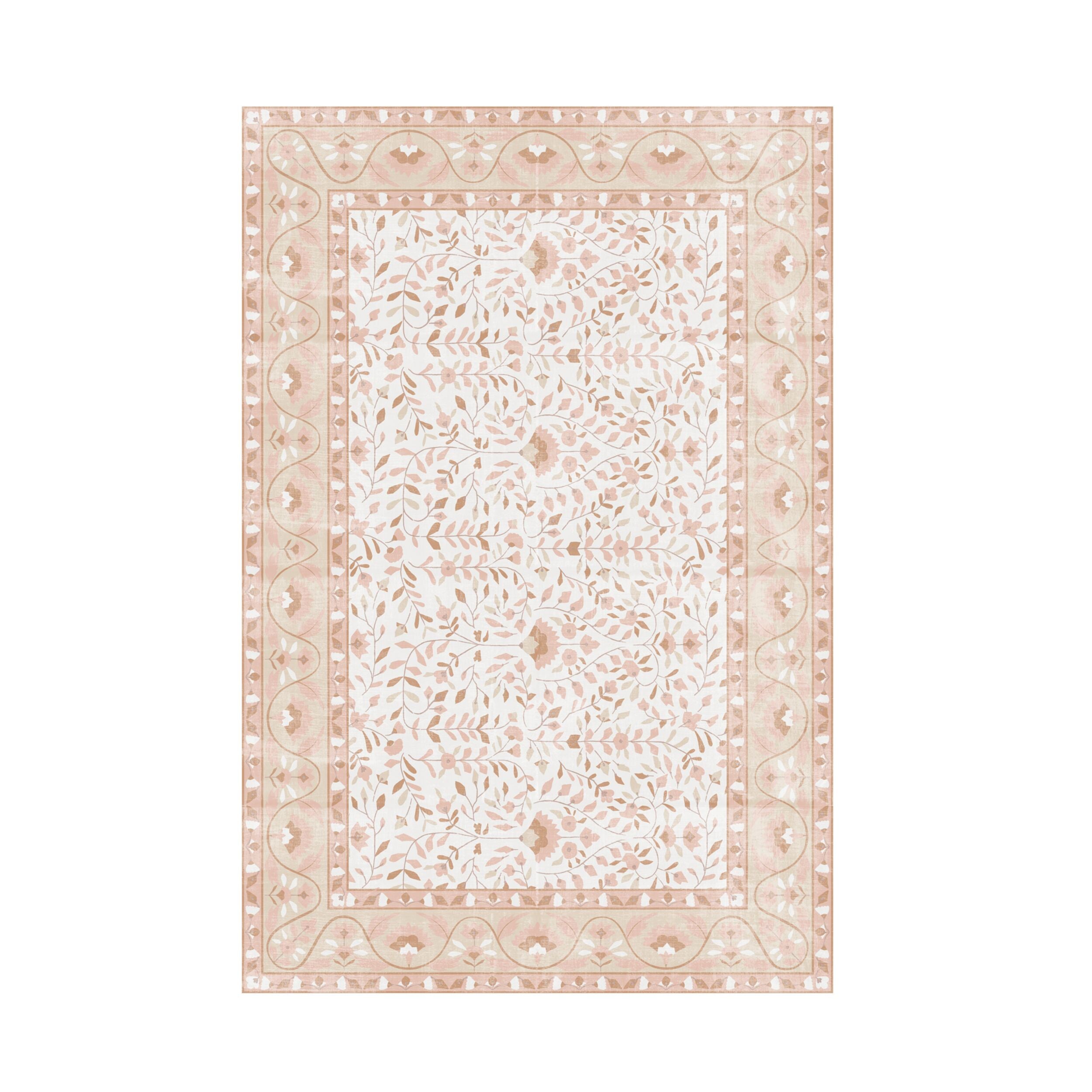 Roselle Silky Soft Washable Doormat Rose Quartz 60x90cm
