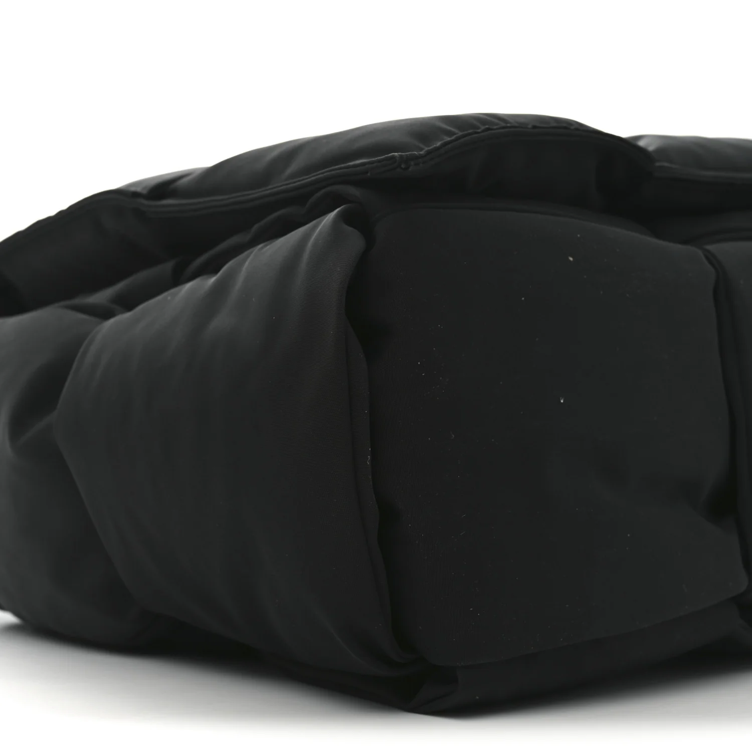 Nylon Intrecciato Padded Tech Maxi Cassette Bag Black