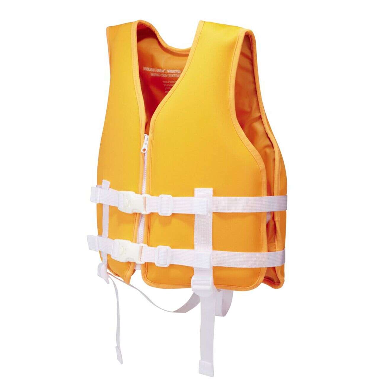 Gilet de natation enfant flottaison orange et blanc 3/6ans