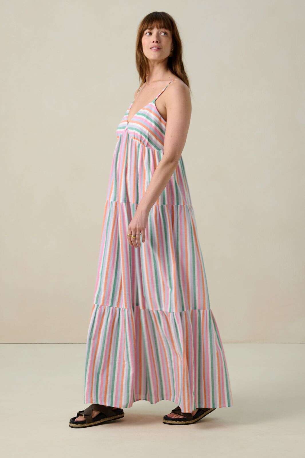 Multicolour maxi jurk