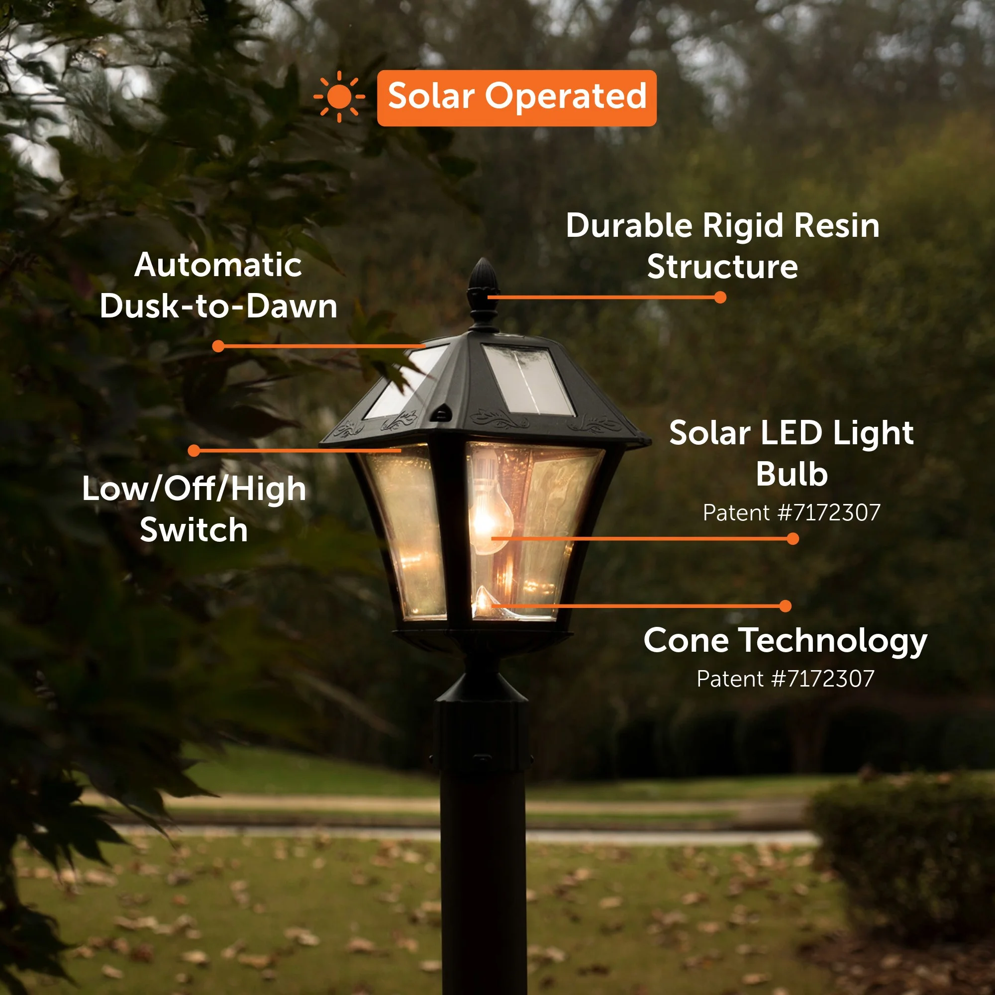 Baytown II Solar Light in Bright White- Wall/Pier/ 3 Inch Fitter Mounts Black Finish(Plastic/Other) - Image 5